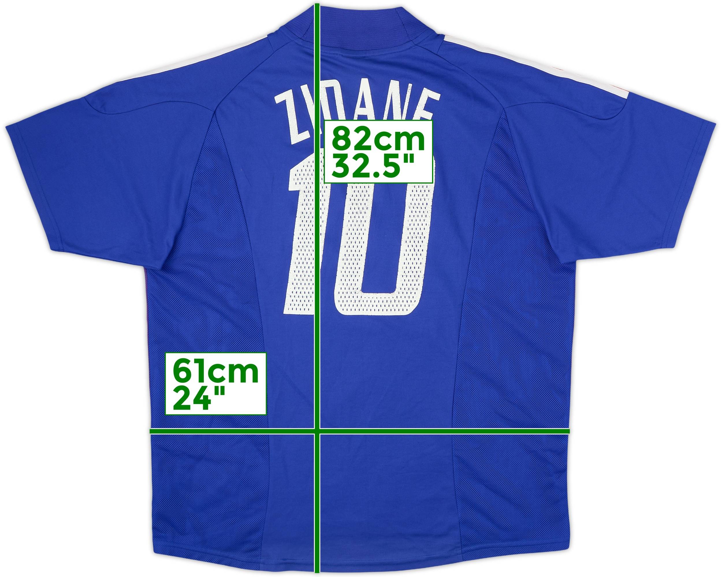 2002-04 France Home Shirt Zidane #10 - 6/10 - (XL)