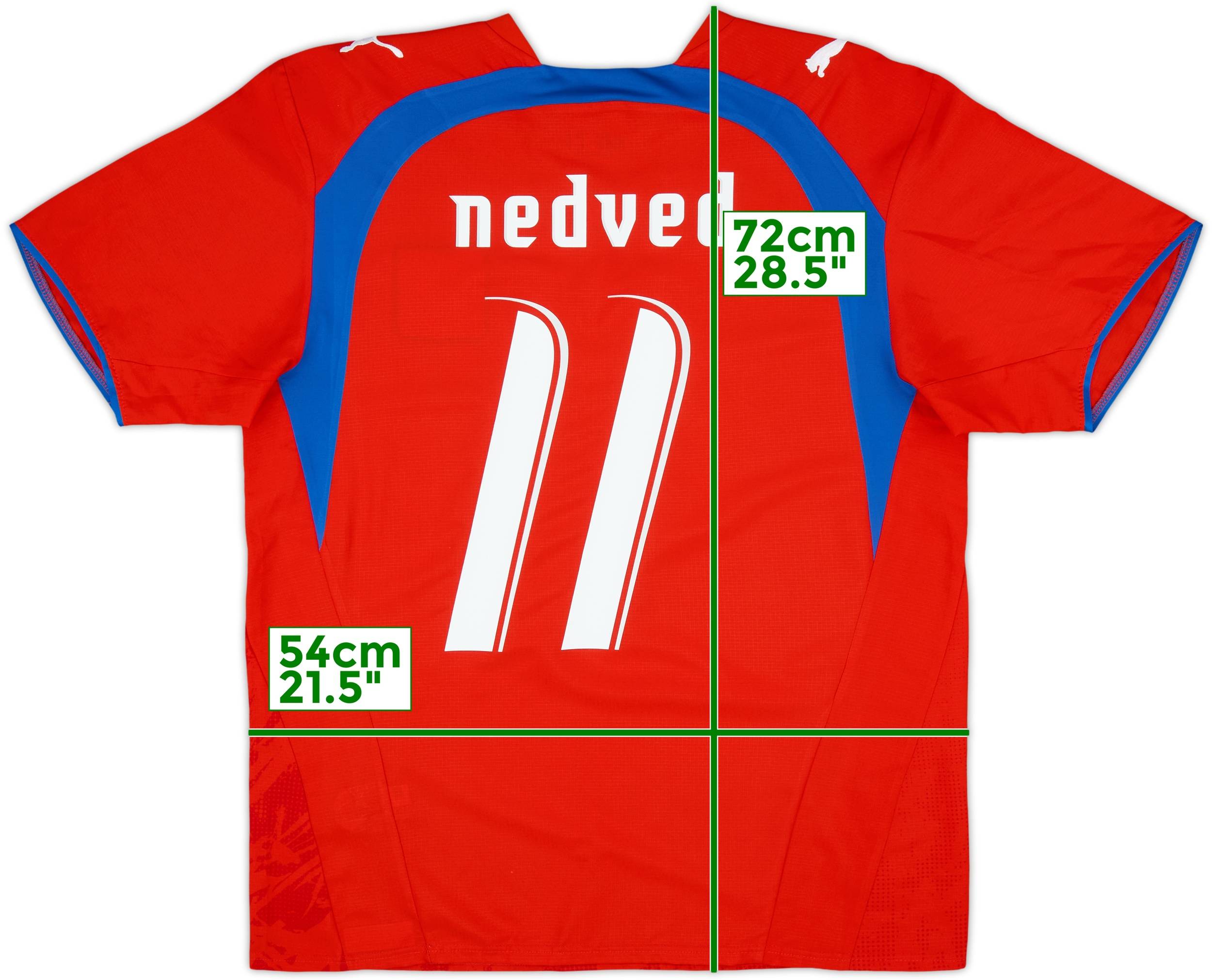 2006-08 Czech Republic Home Shirt Nedved #11 - 8/10 - (L)