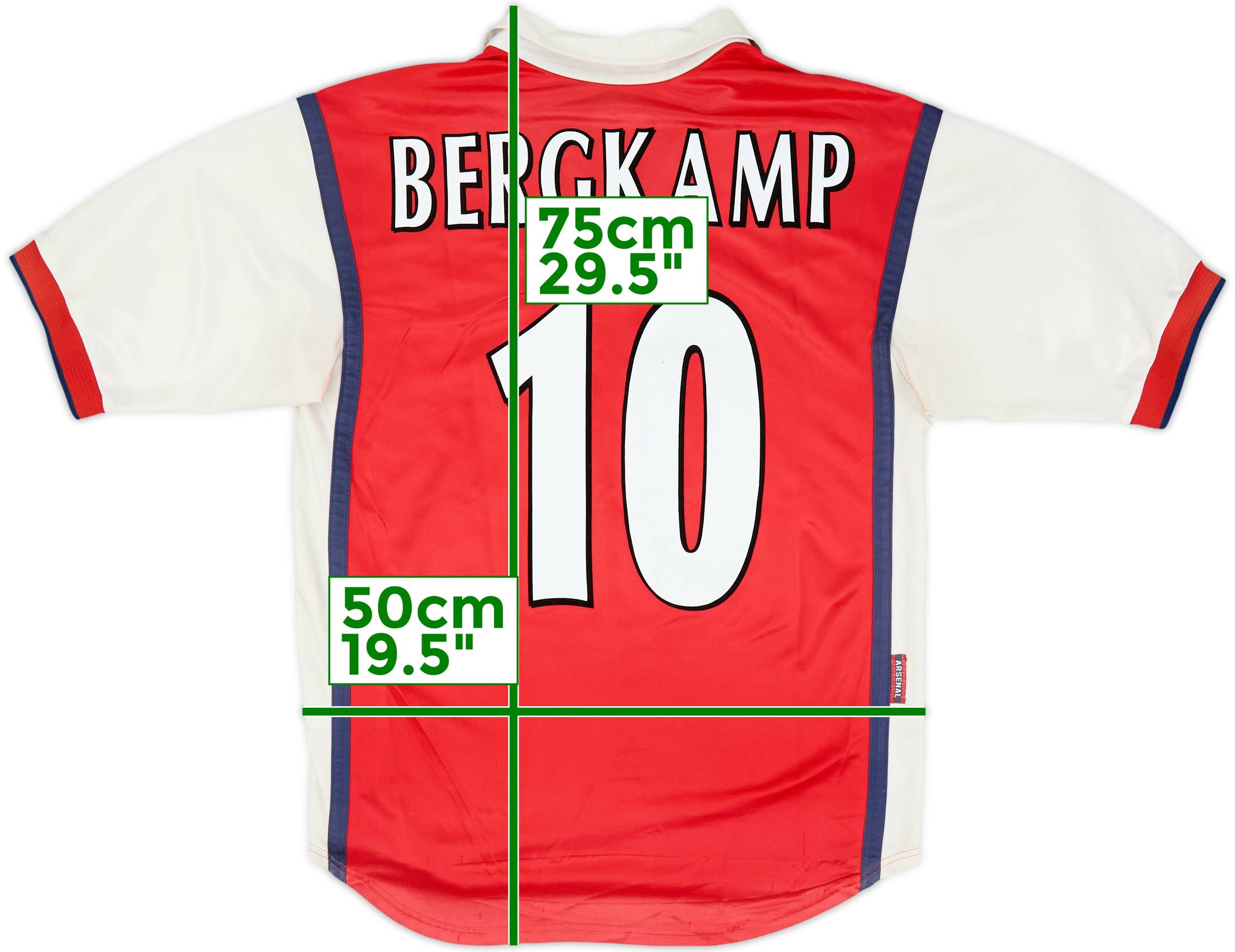 1998-99 Arsenal Home Shirt Bergkamp #10 - 6/10 - (S)
