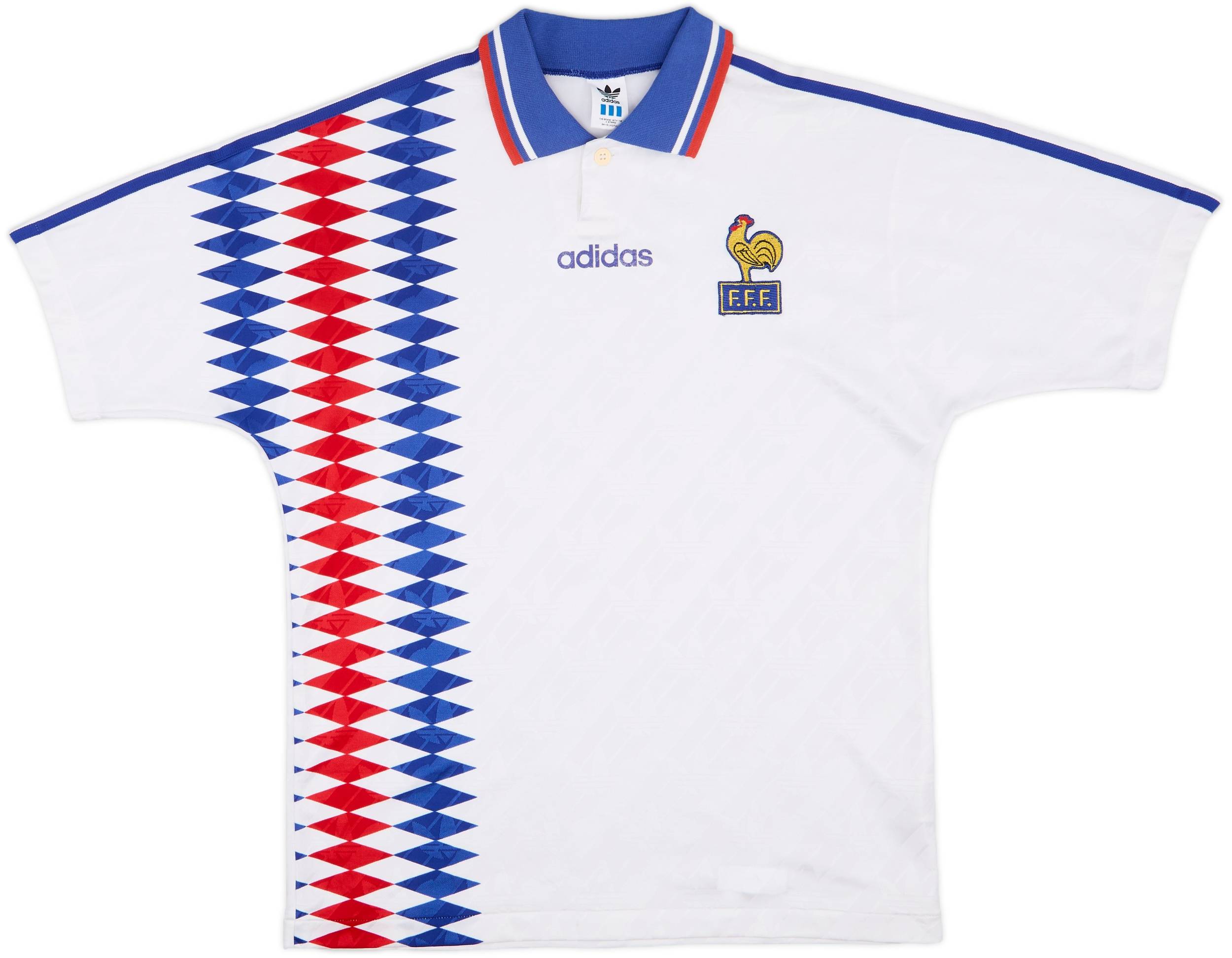 正規品　1994 フランス代表　アウェイ　L 1994-96 France Away Shirt - 9/10 - (L)