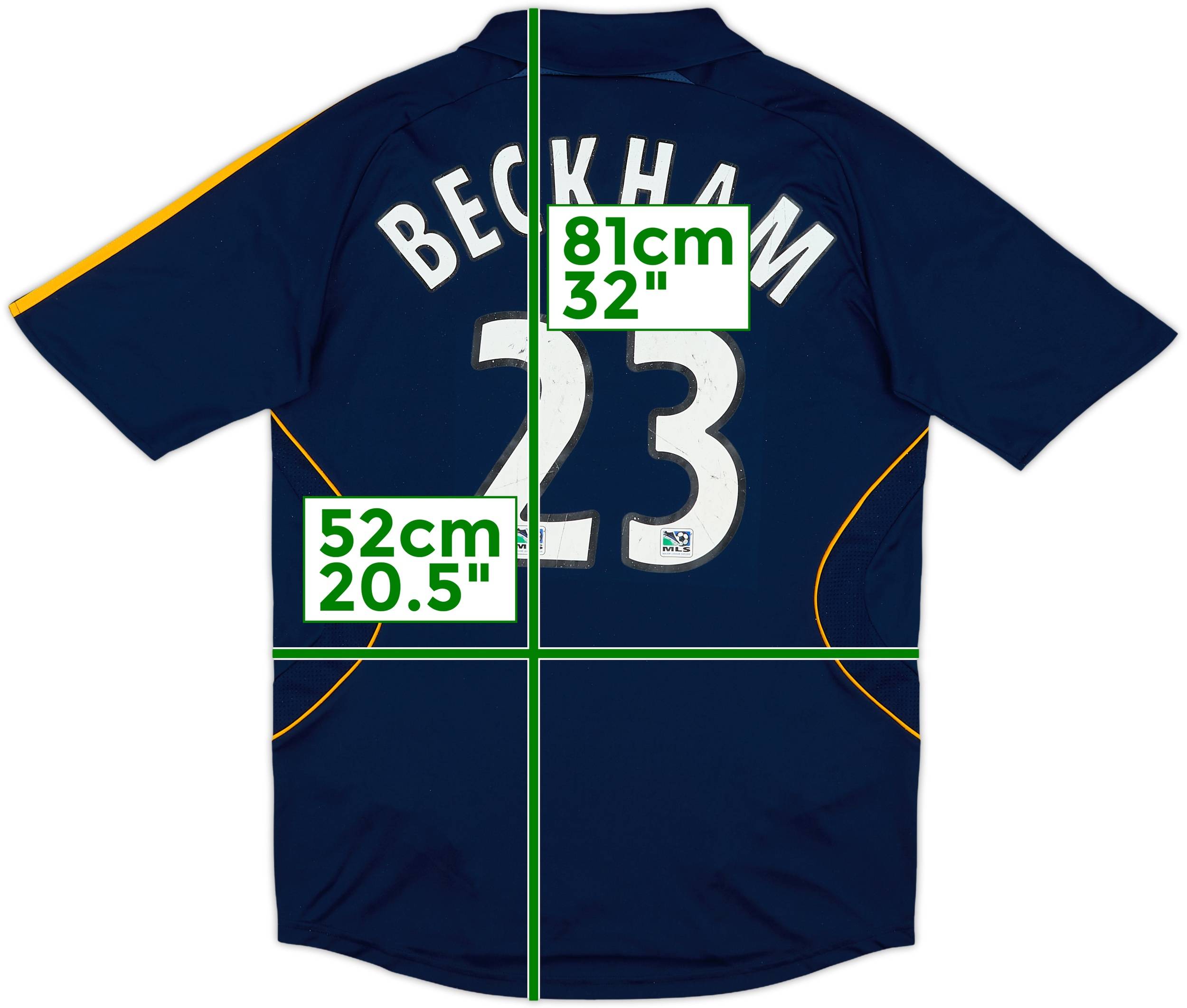 2007-08 LA Galaxy Away Shirt Beckham #23 - 5/10 - (M)