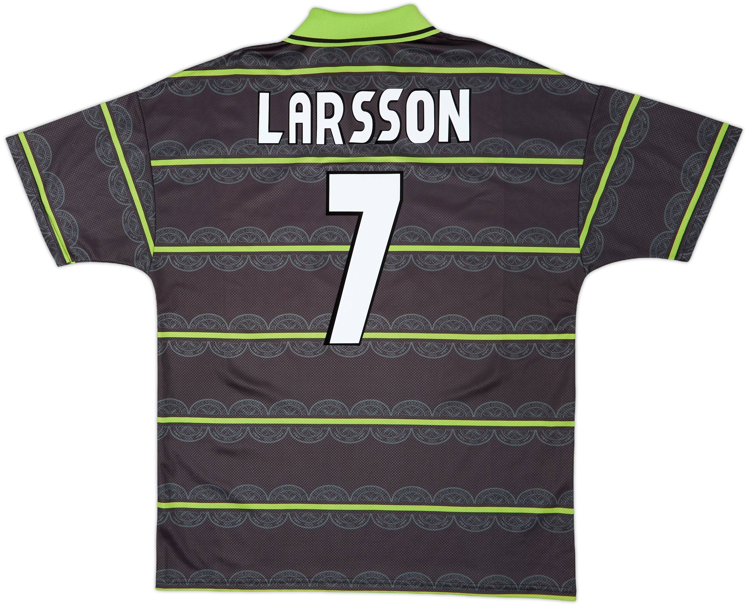 ウェア Celtic 1998/99  Uniform #7 LARSSON Celtic FC 1998/99 Home Jersey #7 Larsson UMBRO 2XL Short