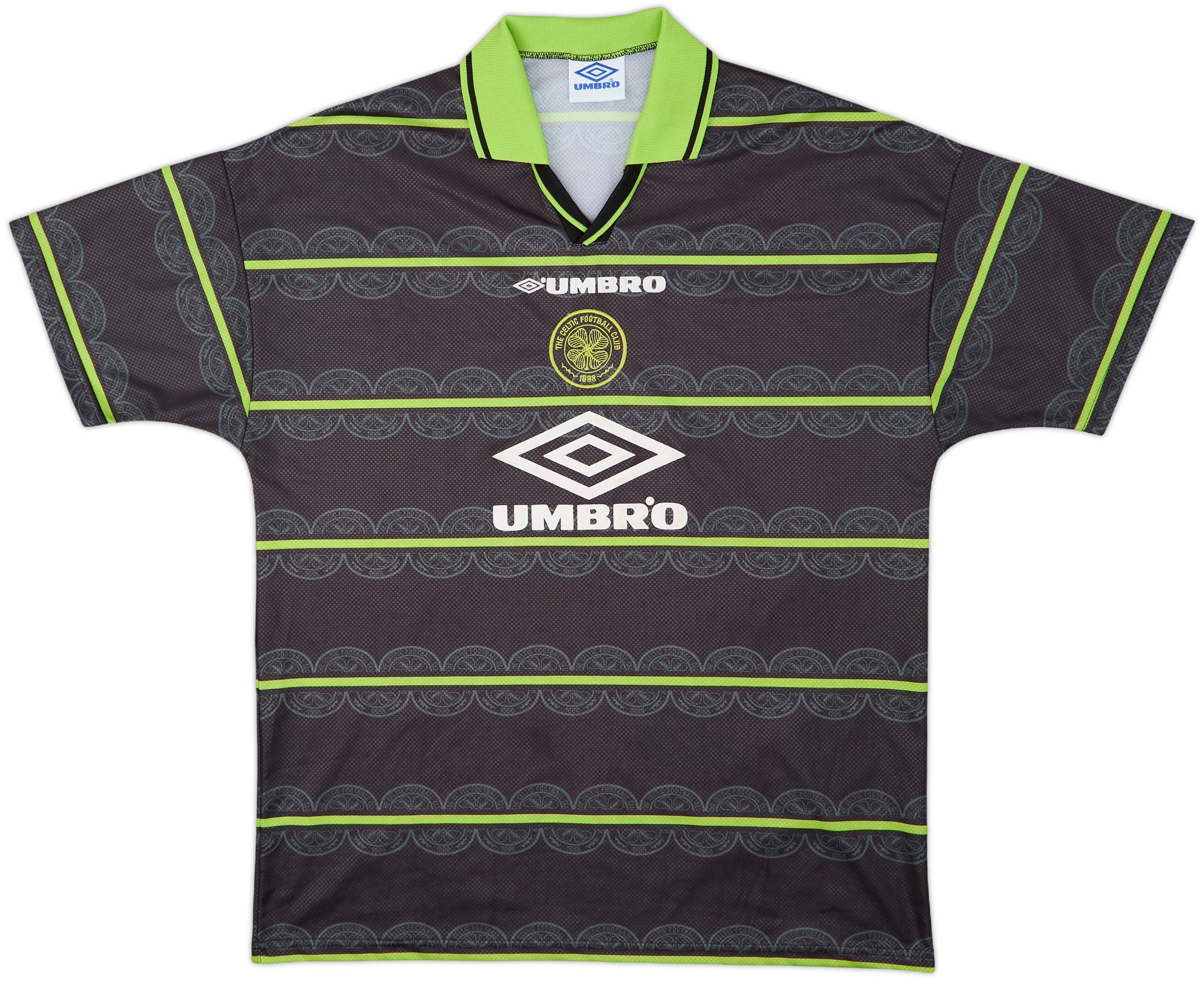 UMBRO LARSSON #7 セルティック　Celtic 直筆サイン 1998-99 Celtic Away Shirt Larsson #7 - 9/10 - (XXL)
