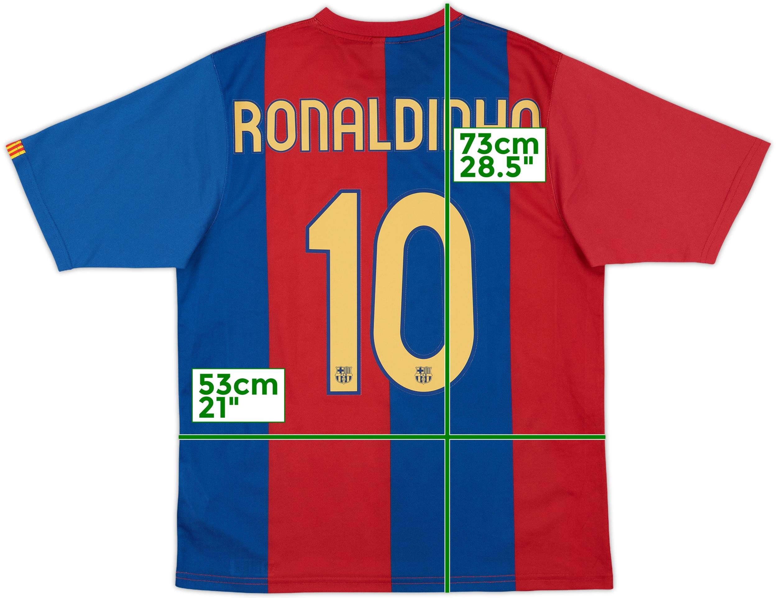 2006-07 Barcelona Basic Home Shirt Ronaldinho #10 - 6/10 - (M)