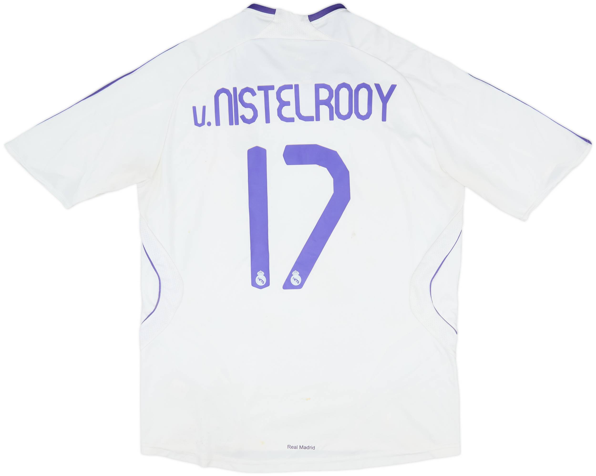 2007-08 Real Madrid Home Shirt v.Nistelrooy #17 - 6/10 - (XL)