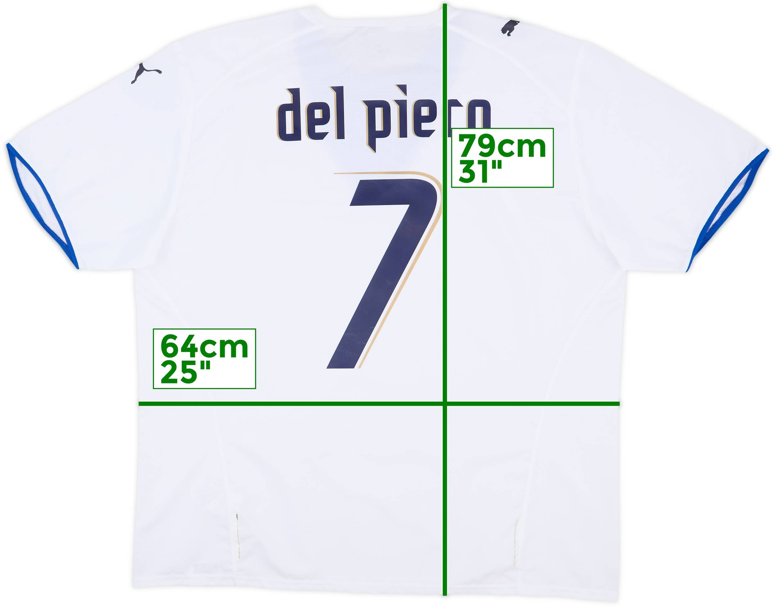 2006 Italy Away Shirt Del Piero #7 - 9/10 - (XXL)