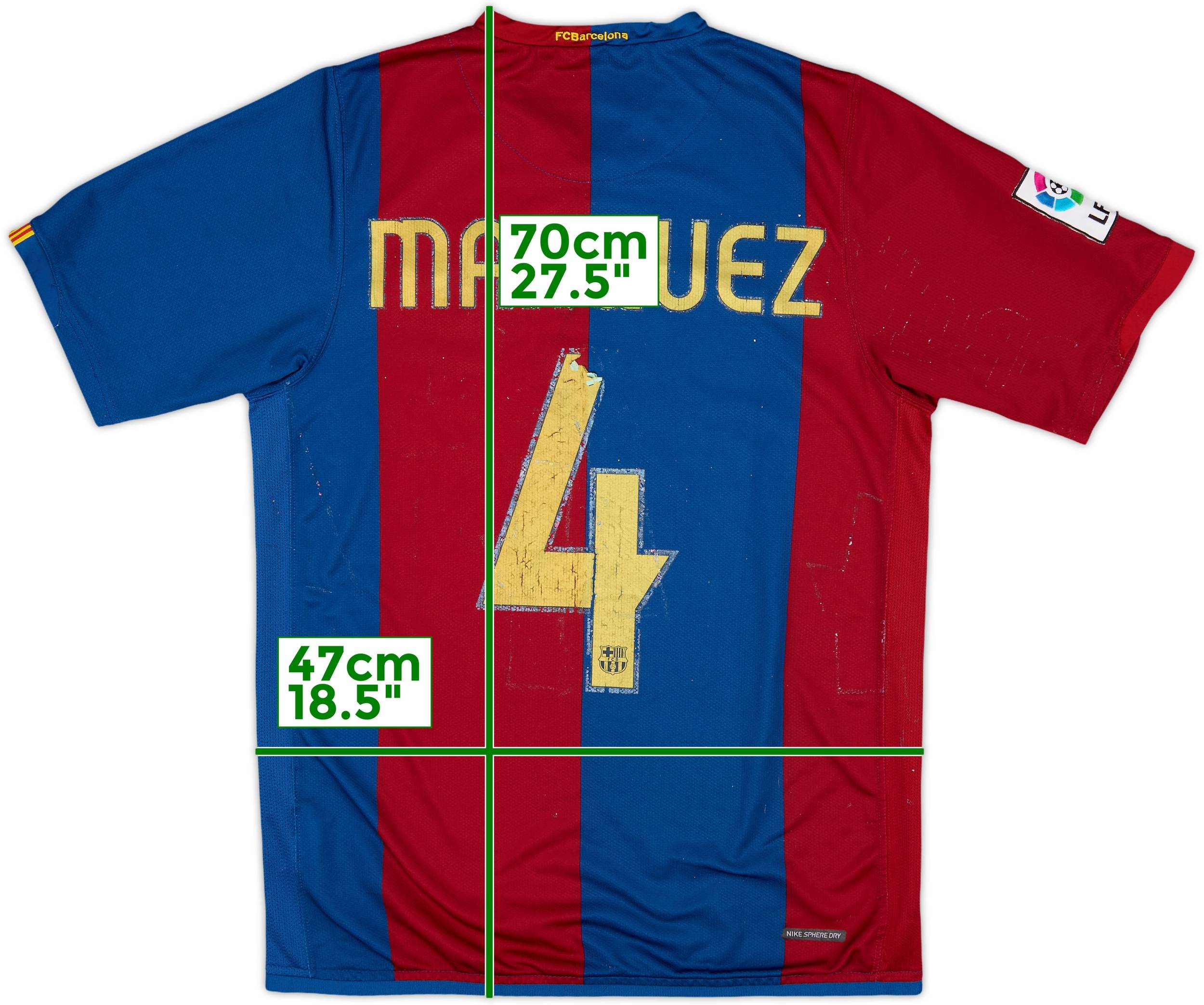 2006-07 Barcelona Home Shirt Marquez #4 - 4/10 - (S)