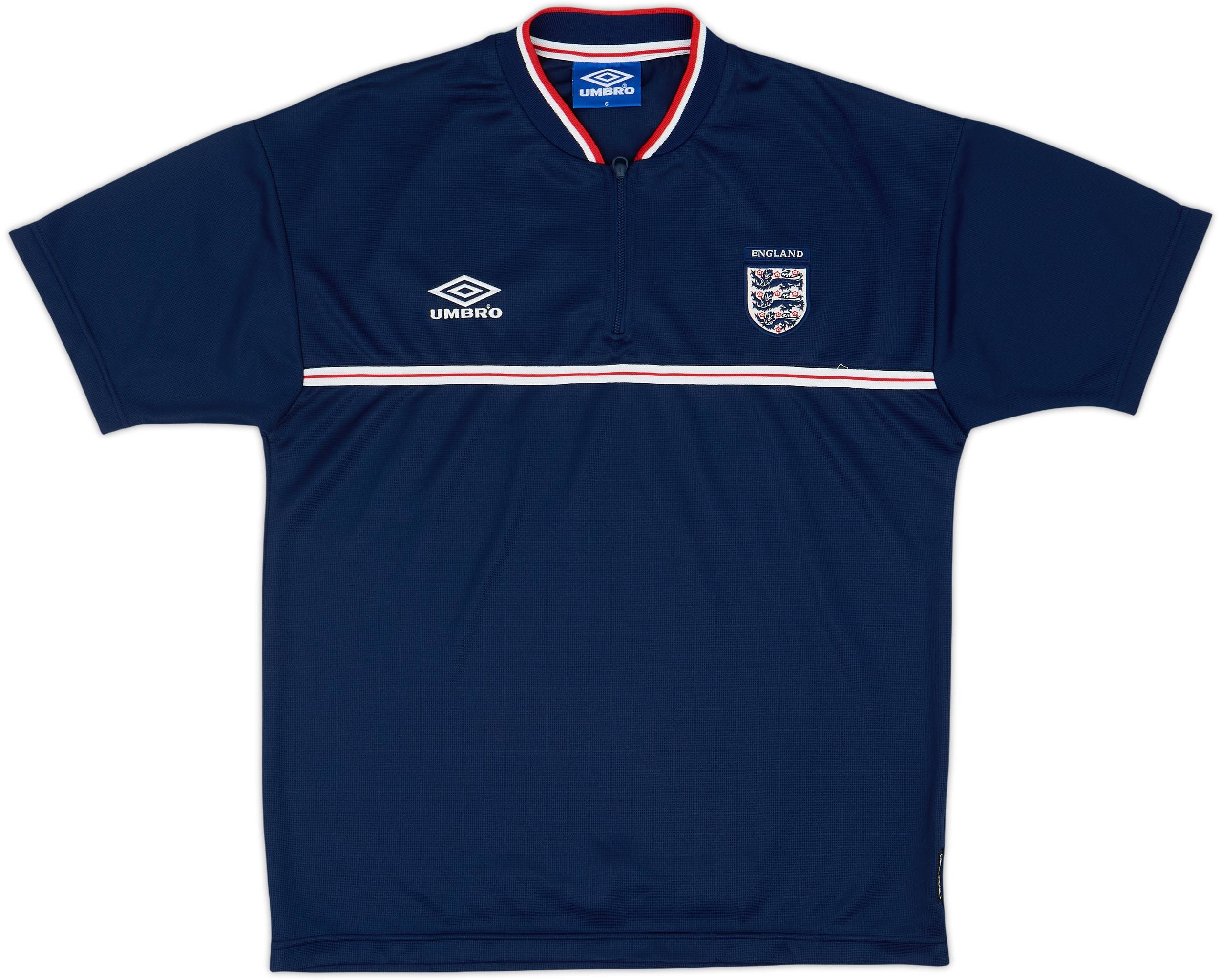 2000-02 England Umbro 1/4 Zip Training Shirt - 9/10 - (S)