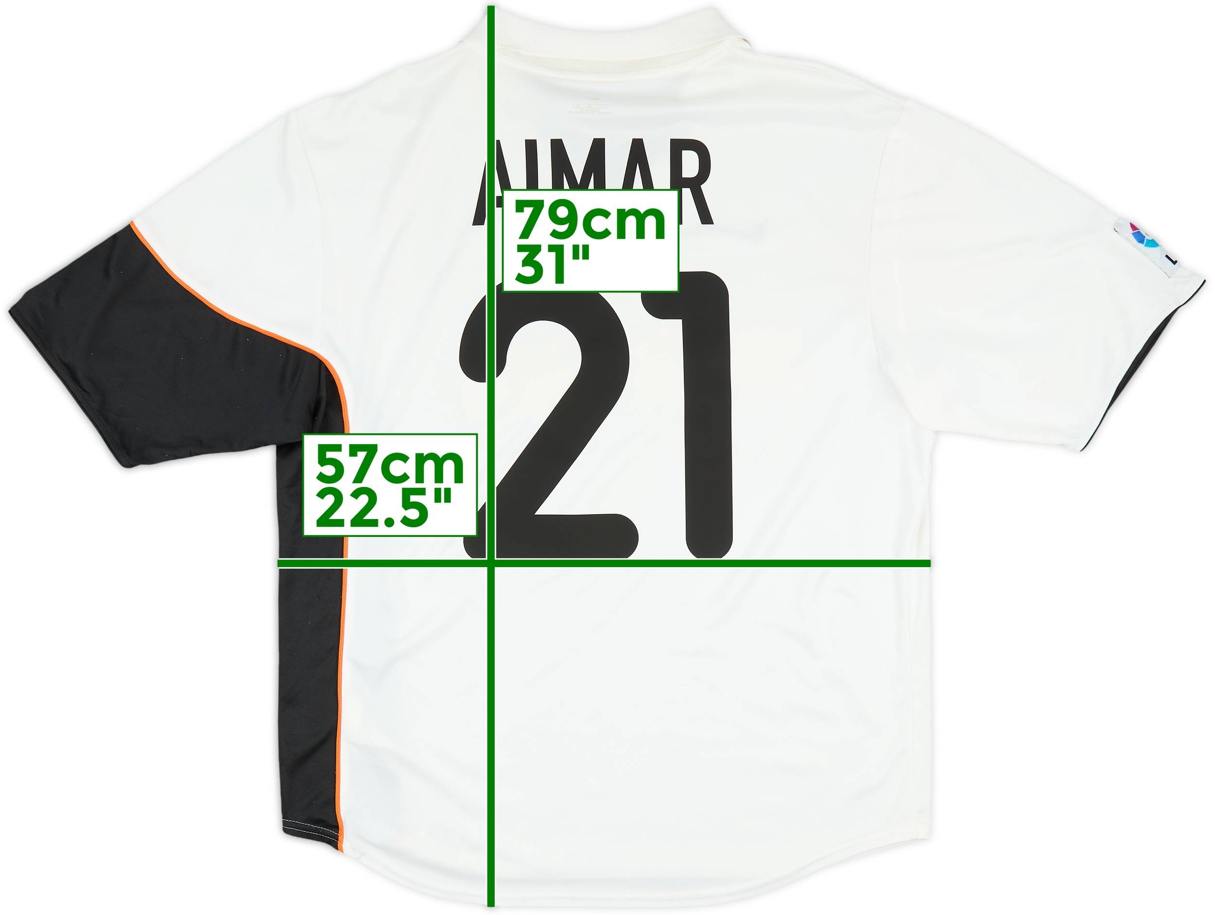 2001-02 Valencia Home Shirt Aimar #21 - 6/10 - (L)