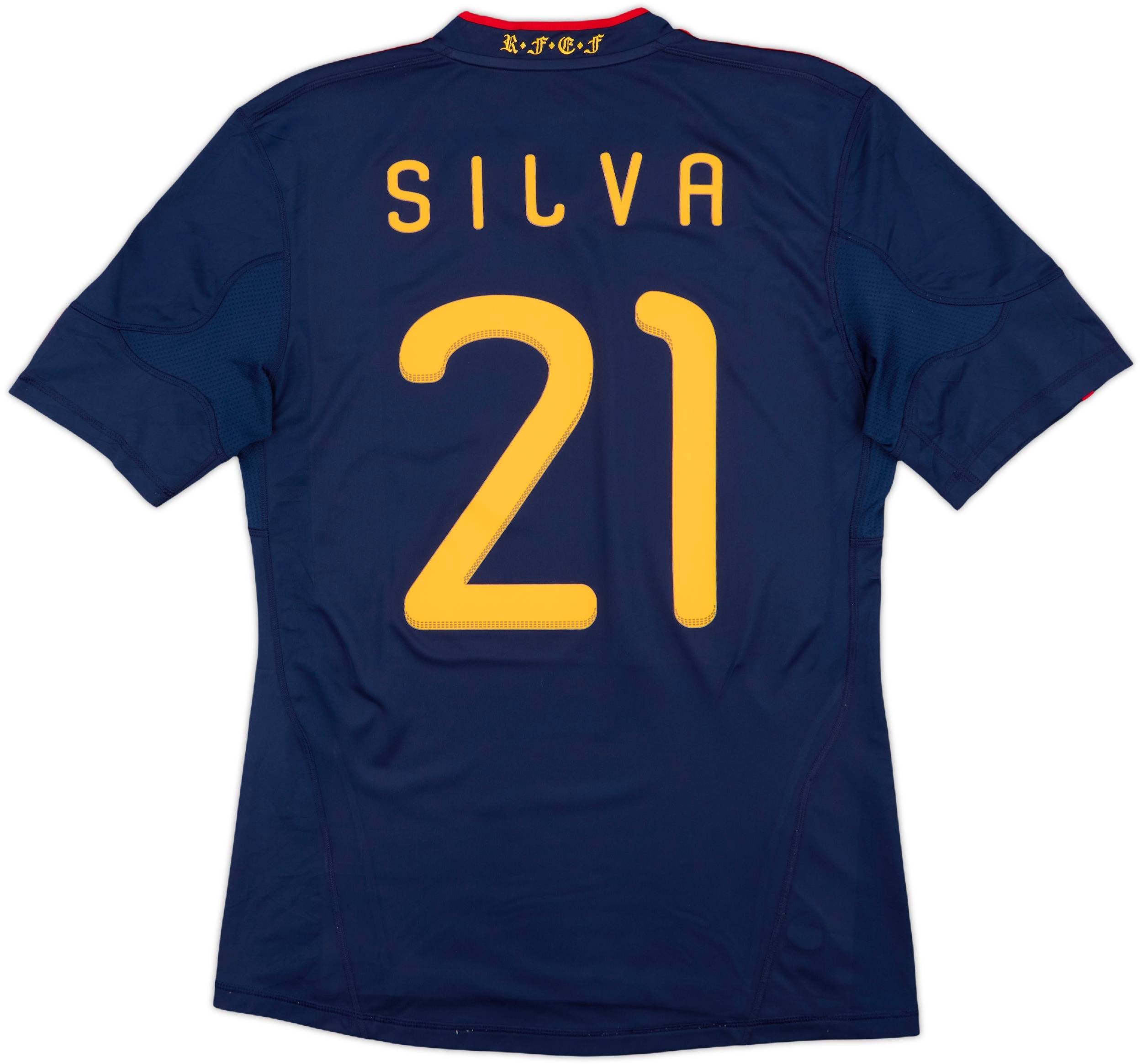 2010-11 Spain Away Shirt Silva #21 - 9/10 - (L)