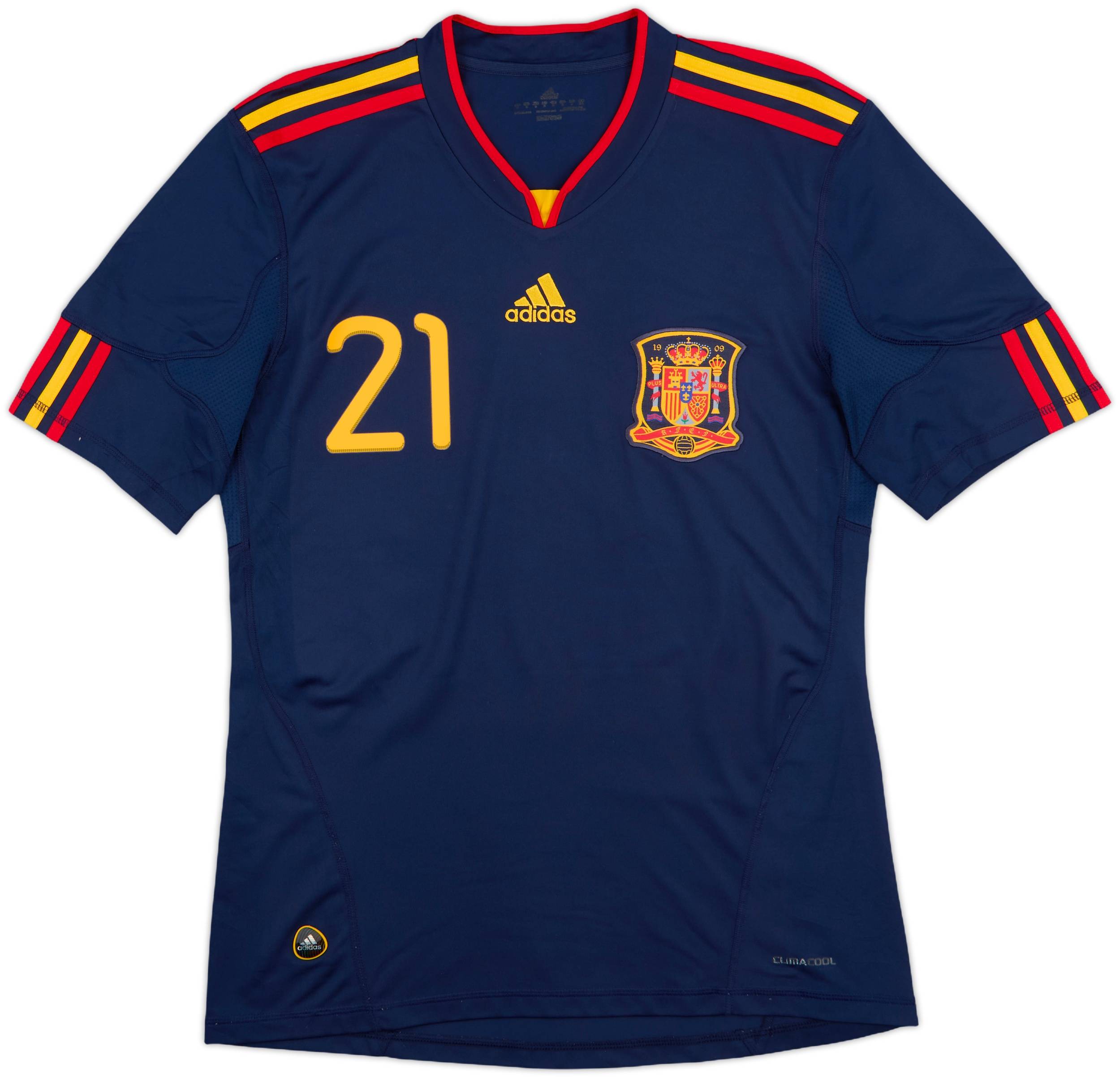 2010-11 Spain Away Shirt Silva #21 - 9/10 - (L)