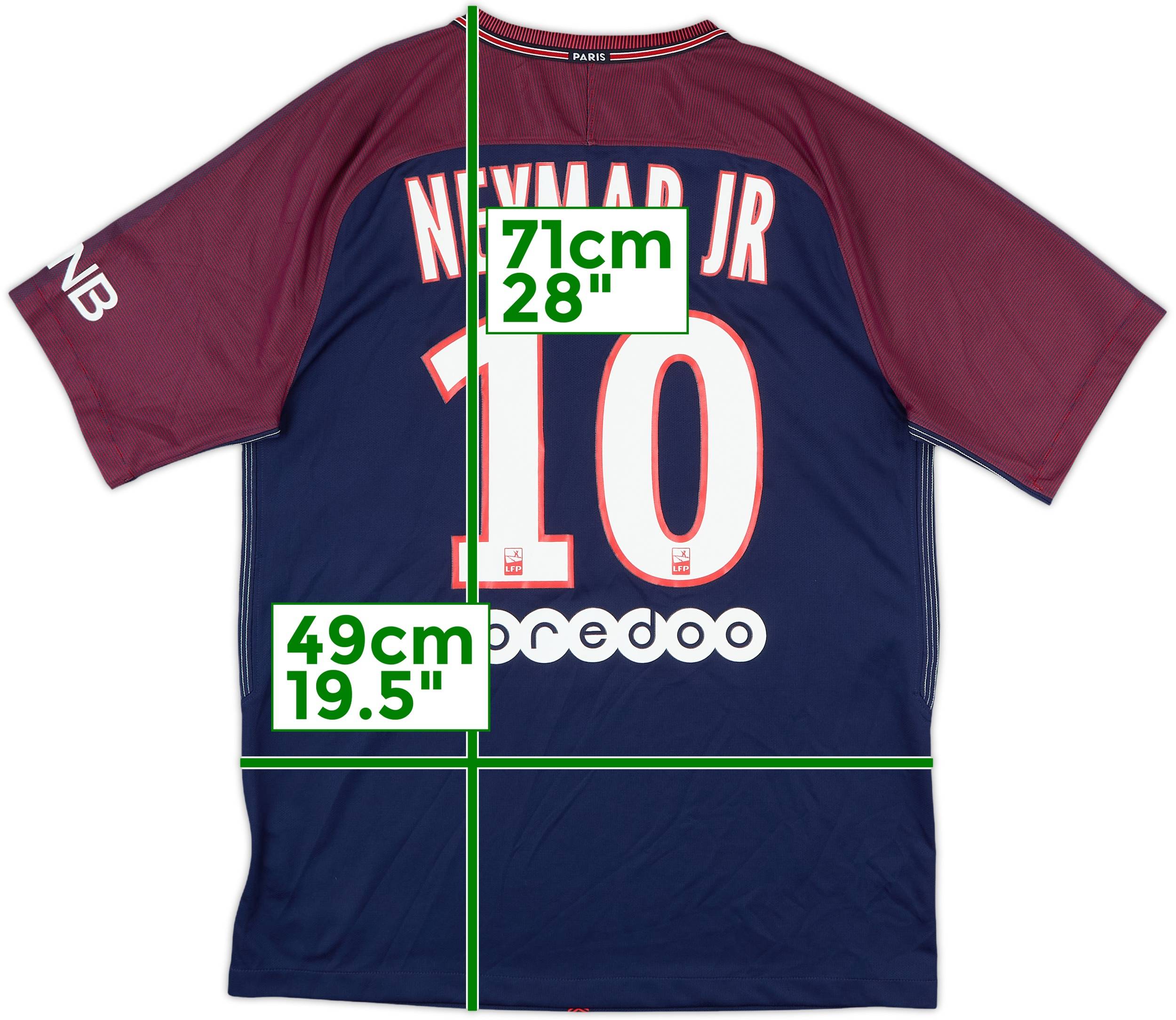 2017-18 Paris Saint-Germain Home Shirt Neymar Jr #10 - 8/10 - (M)