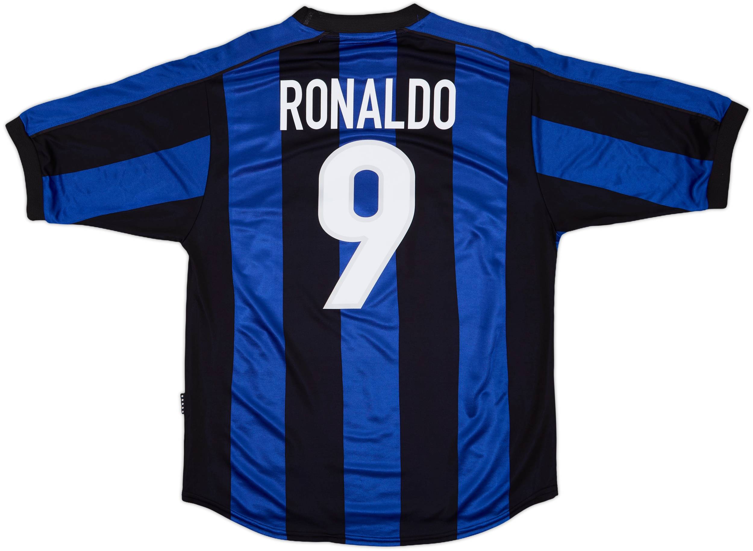 最終価格　90s Inter Milan Ronaldo サッカーTシャツ 1999-00 Inter Milan Home Shirt Ronaldo #9 - 6/10 - (M)