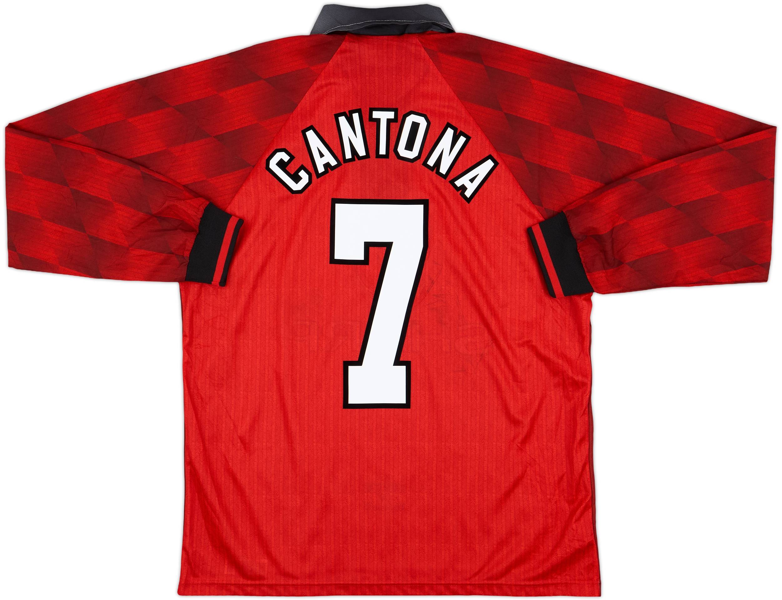 ウェア 96-98 Manchester United Vintage Uniform 1996-98 Manchester United Umbro 'Double Winners' Home Shirt Y