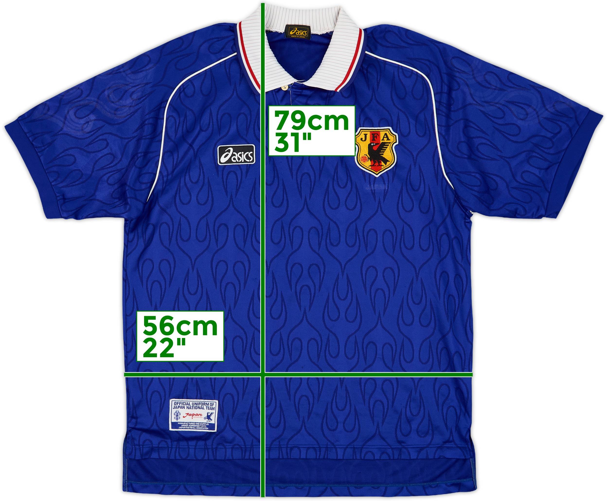 asics 1998 日本代表ユニフォーム 青　英国製　Lサイズ Japan National Team Jersey M Size 1998 World Cup Asics