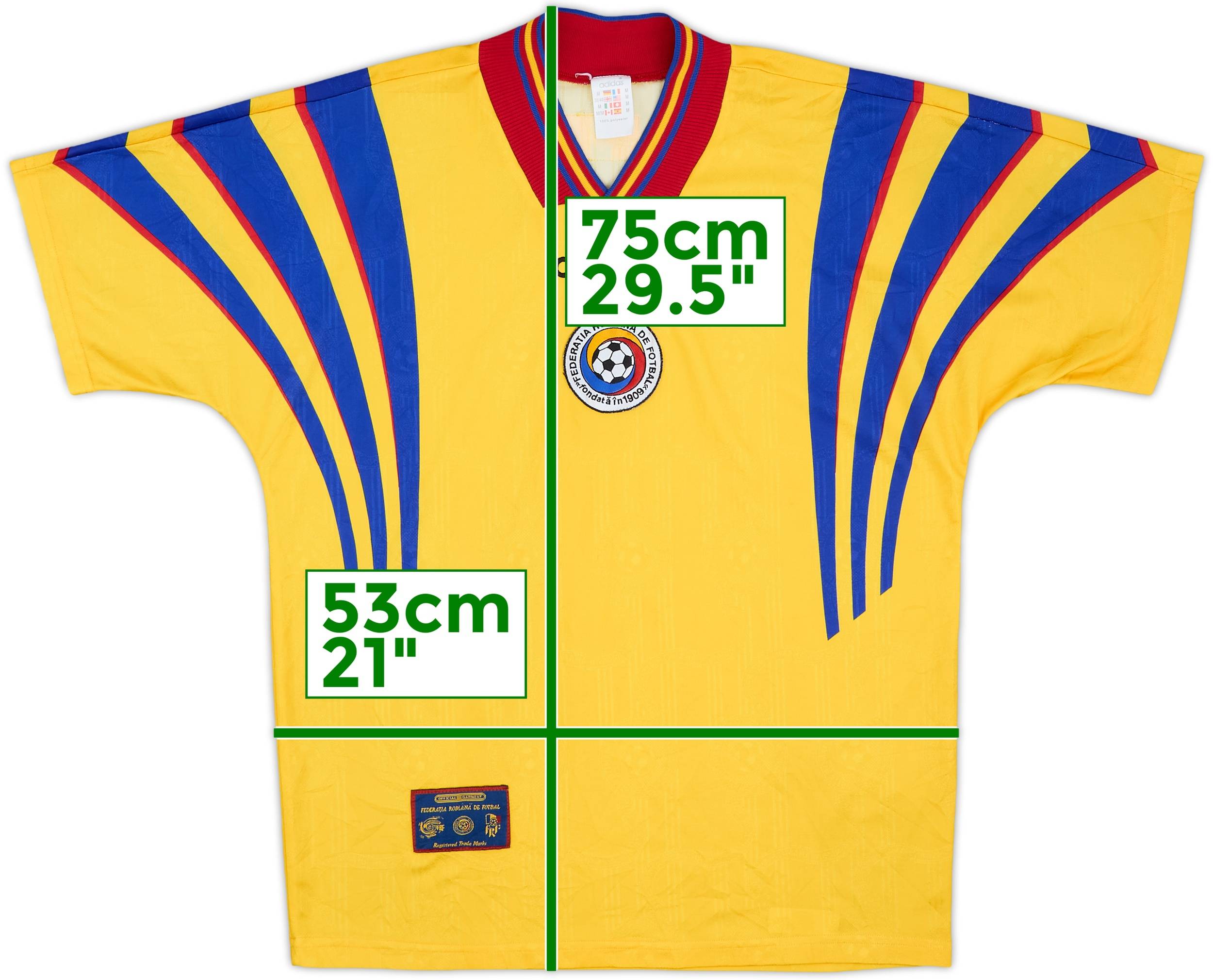 ルーマニア代表ユニフォーム（A）adidas 1996年頃のオリジナルボディ ルーマニア代表ユニフォーム（A）adidas 1996年頃のオリジナルボディ