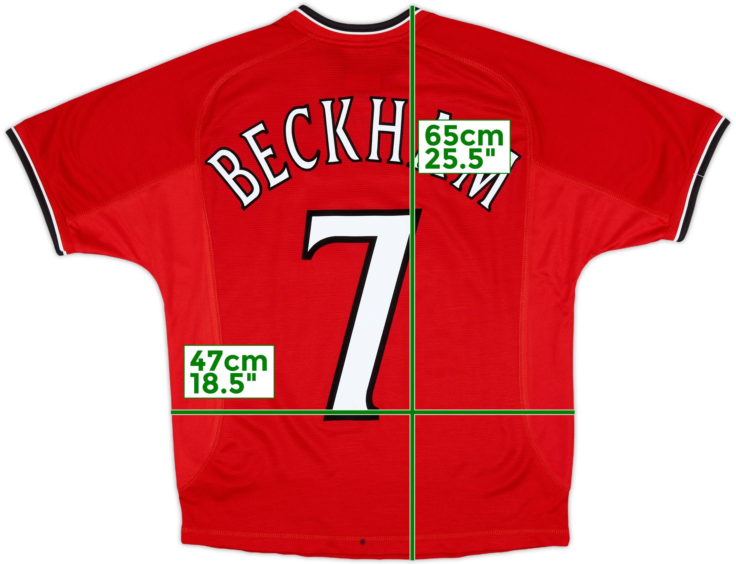 2000-02 Manchester United Home Shirt Beckham #7 - 9/10 - (L