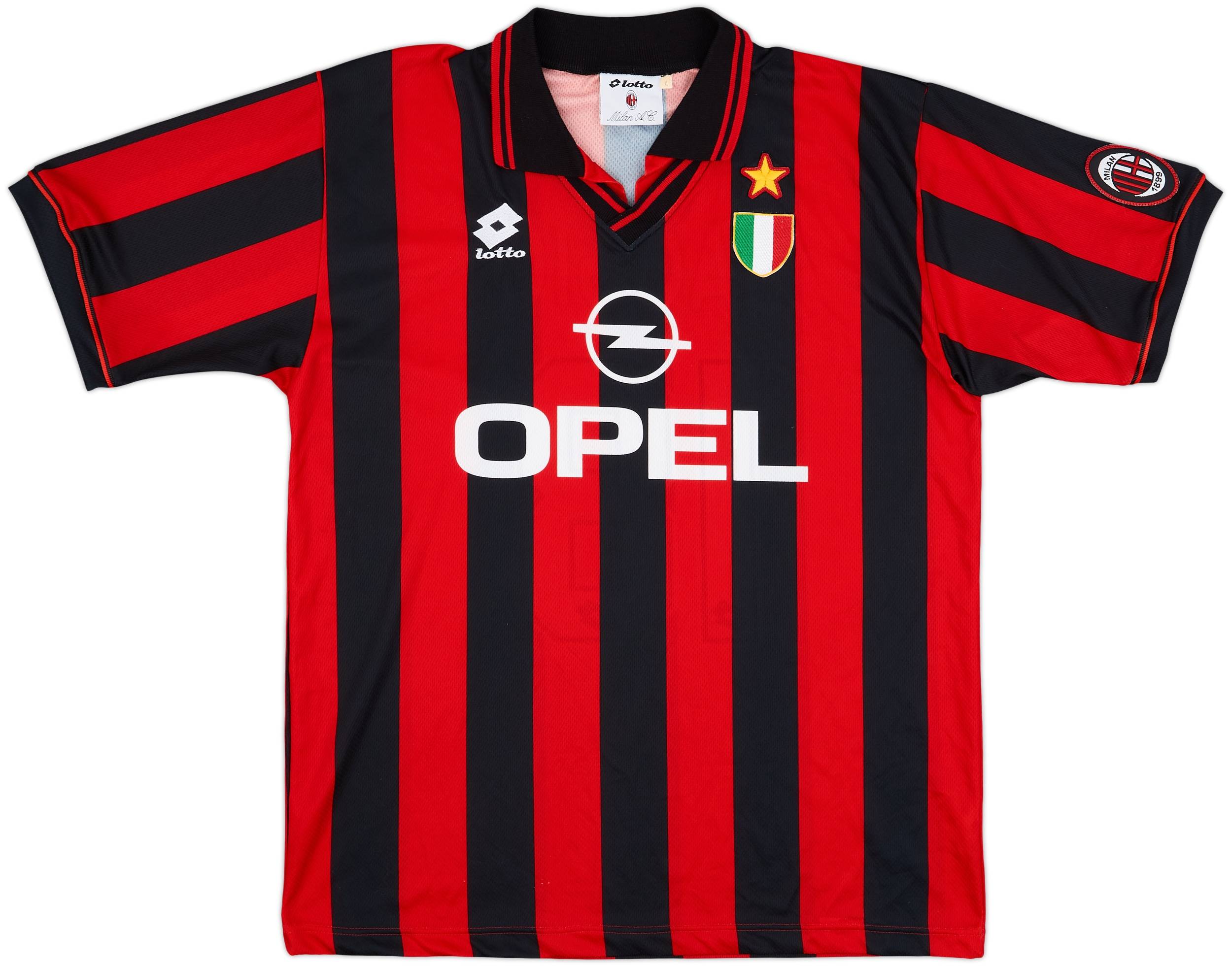 1996-97 AC Milan Home Shirt Baggio #18 - 10/10 - (L)