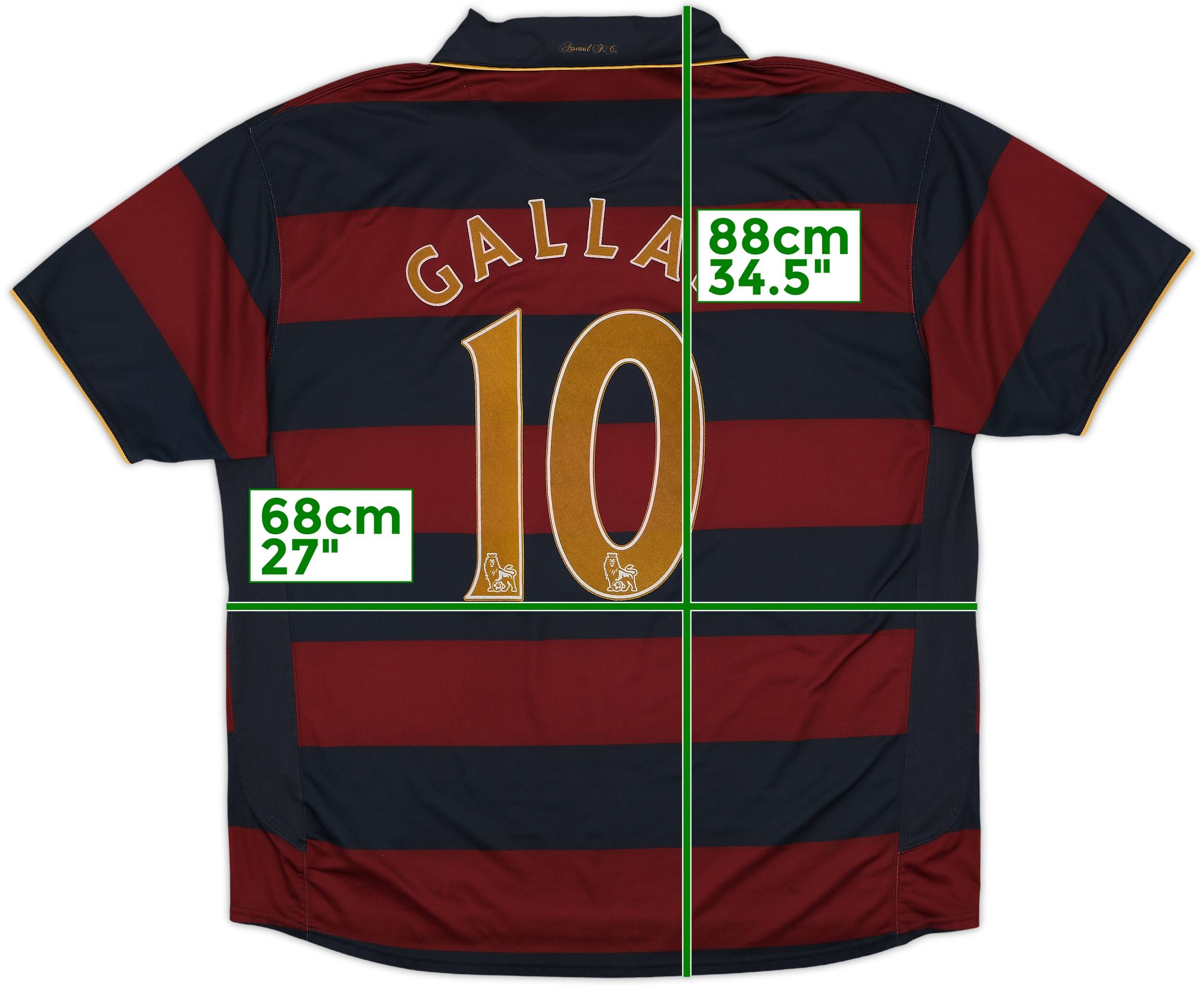2007-08 Arsenal Camiseta Tercera Gallas #10 - 7/10 - (3XL)