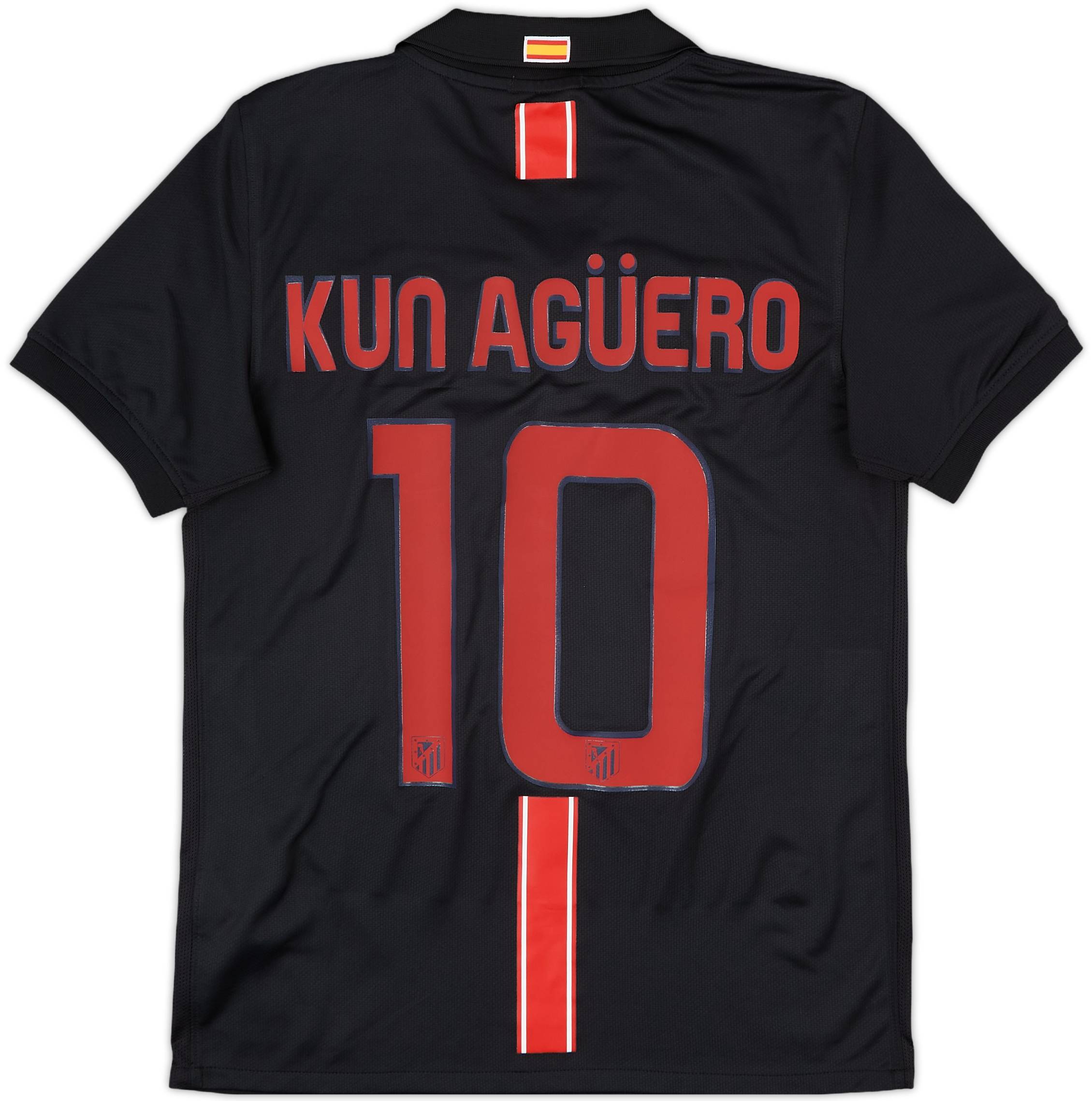 アトレティコ・マドリード KUN AGÜERO 10 シャツ 2009-10 Atletico Madrid Away Shirt Kun Aguero #10 - 8/10 - (S)