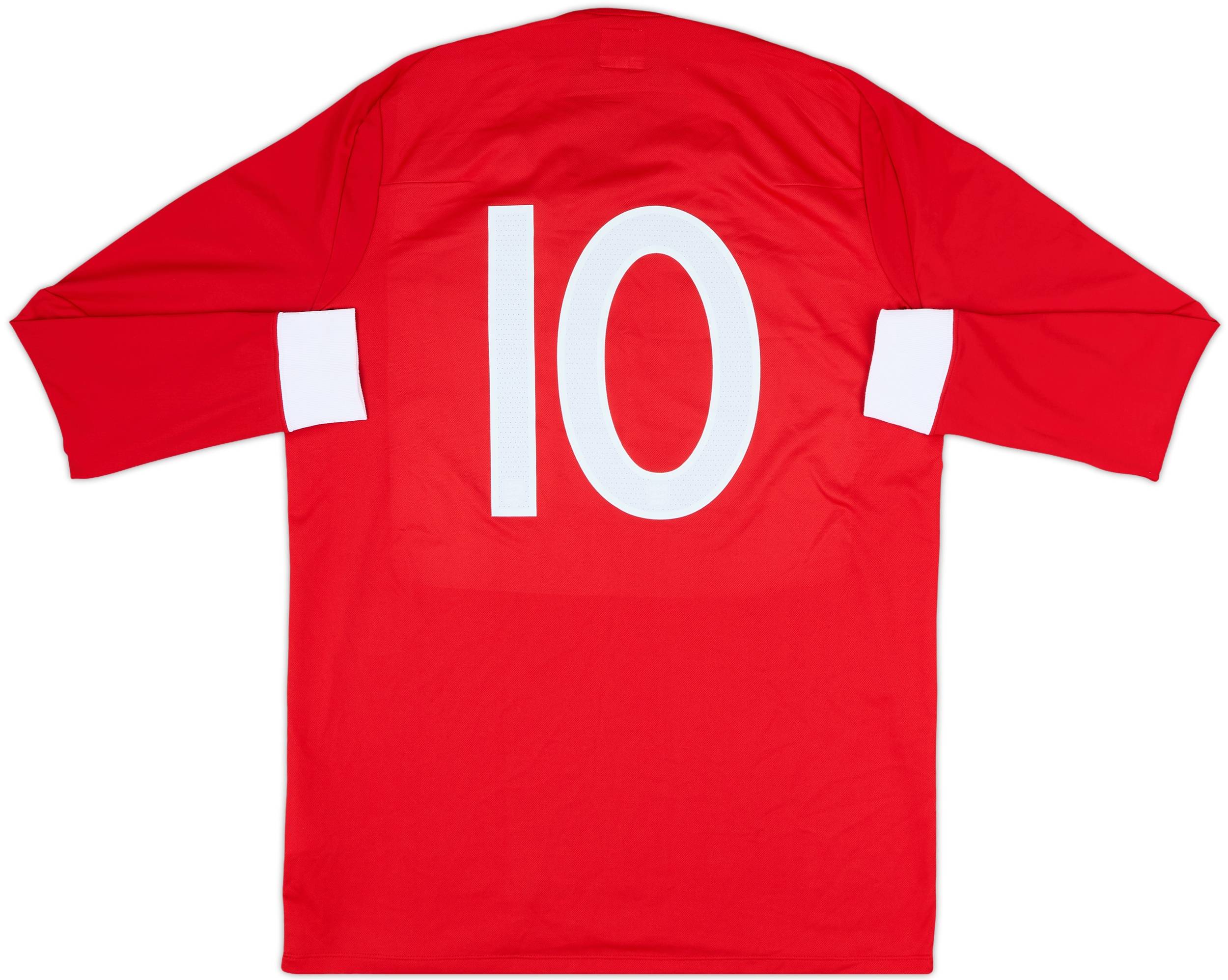 イングランド代表 Rooney シャツ 2010-11 England Away L/S Shirt #10 (Rooney) - 9/10 - (L)