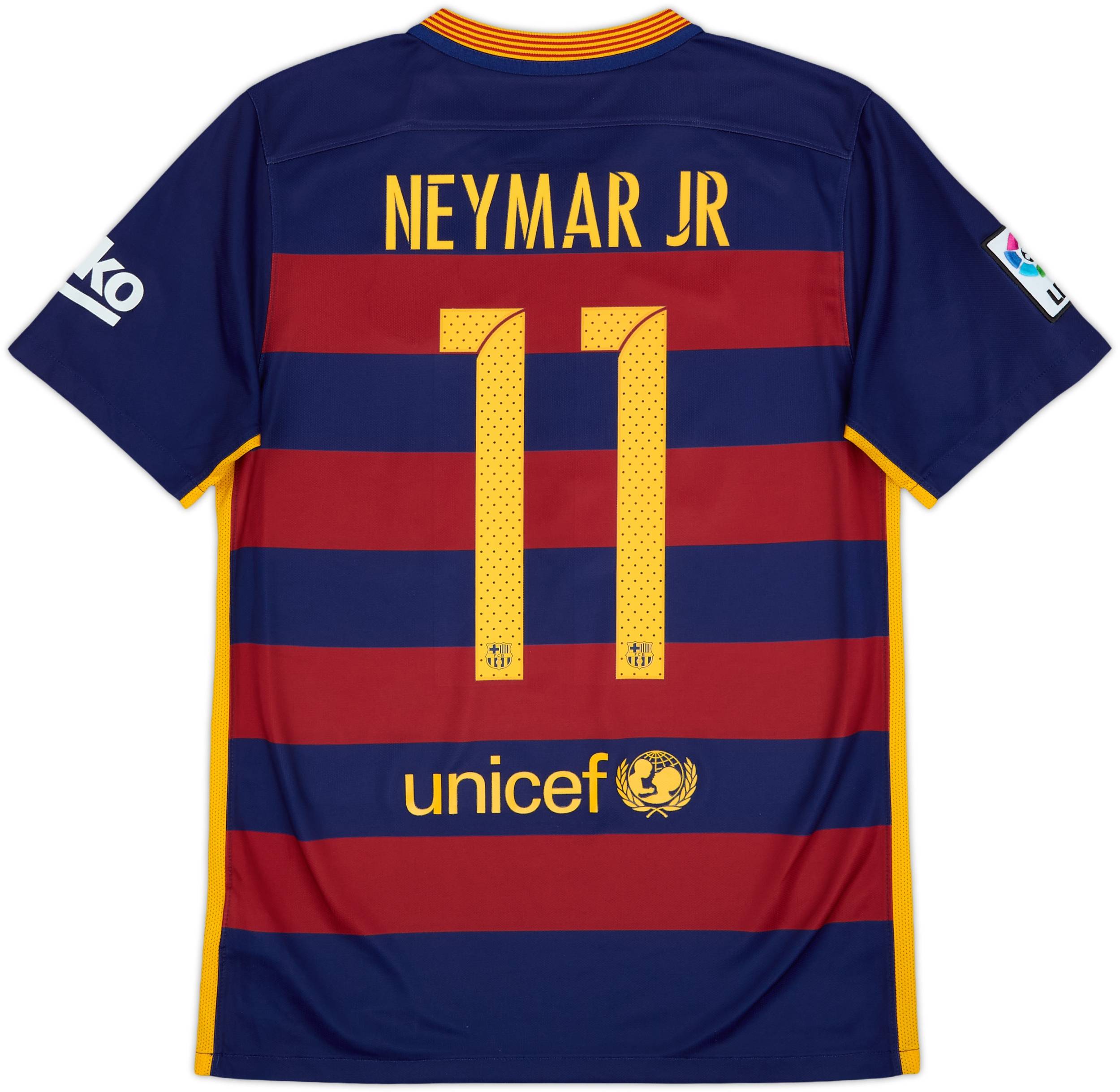 2015-16 Barcelona Home Shirt Neymar Jr #11 - 8/10 - (S)