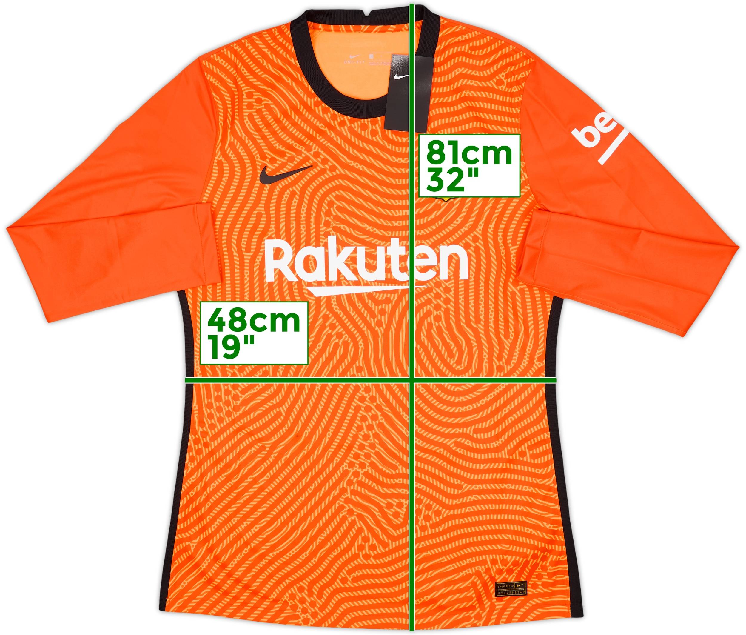 バルセロナ ゴールキーパーシャツ 20-21シーズン2XL 2020-21 Barcelona Authentic GK Shirt (L)