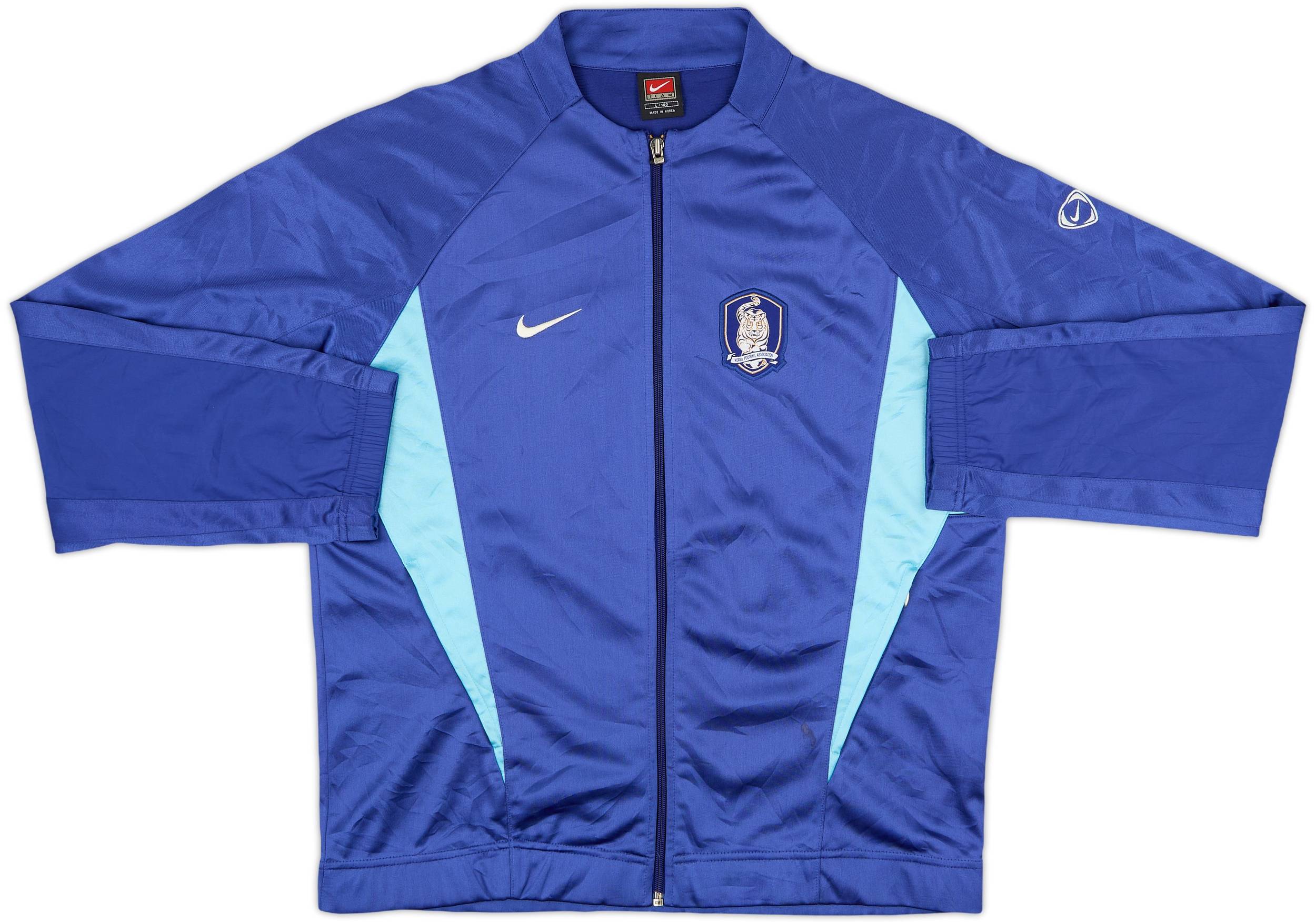 Nike Korea サッカージャージ 青　韓国代表 2002-04 South Korea Nike Track Jacket - 7/10 - (L)