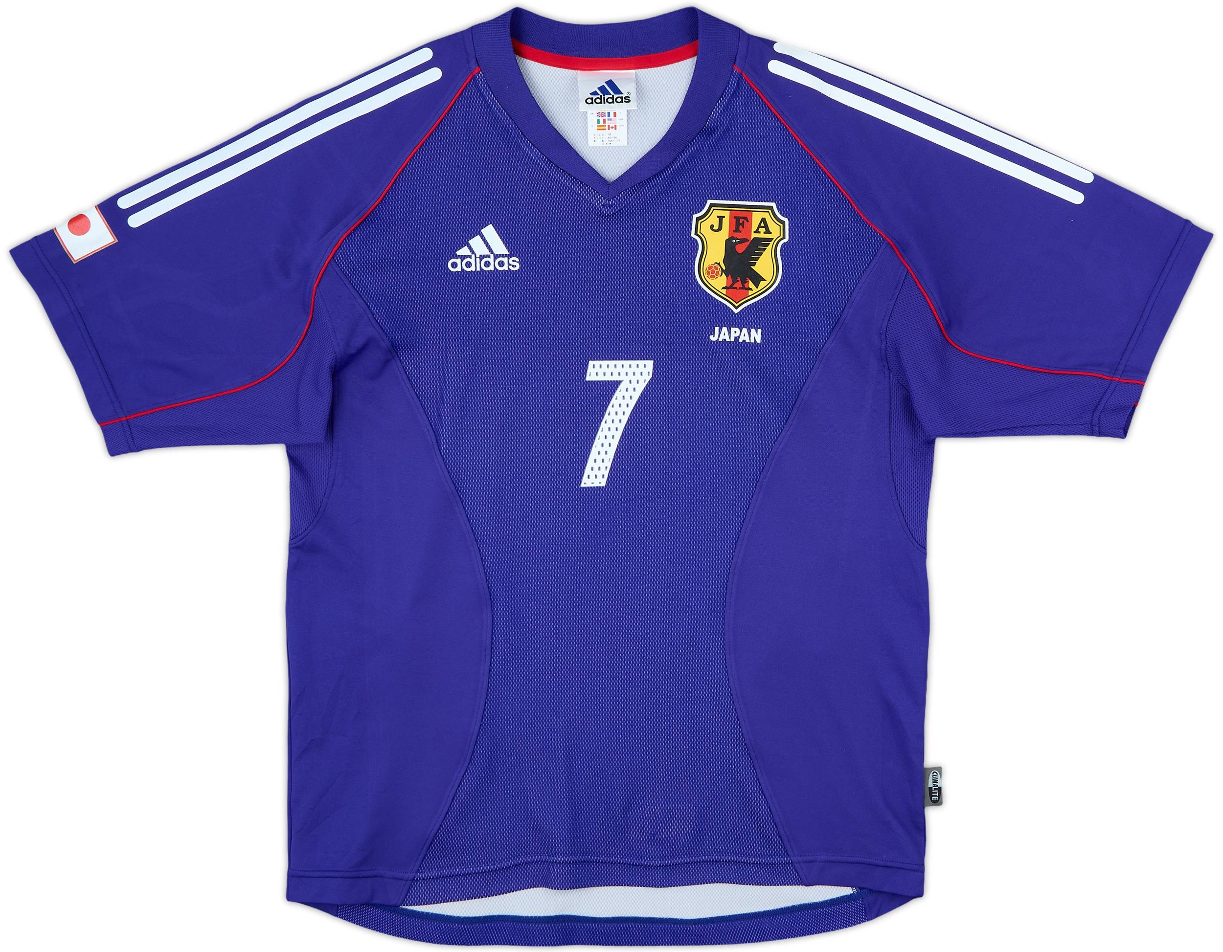 2002年adidas 日本代表 サッカーシャツ 7番NAKATA 2002-04 Japan Home Shirt Nakata #7 (M)