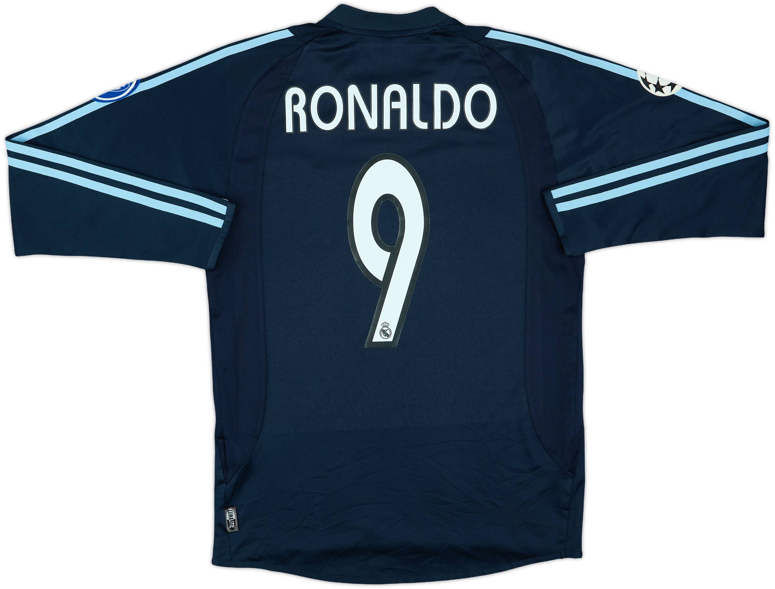 2003-04 Real Madrid Away L/S Shirt Ronaldo #9 - 8/10 - (S)