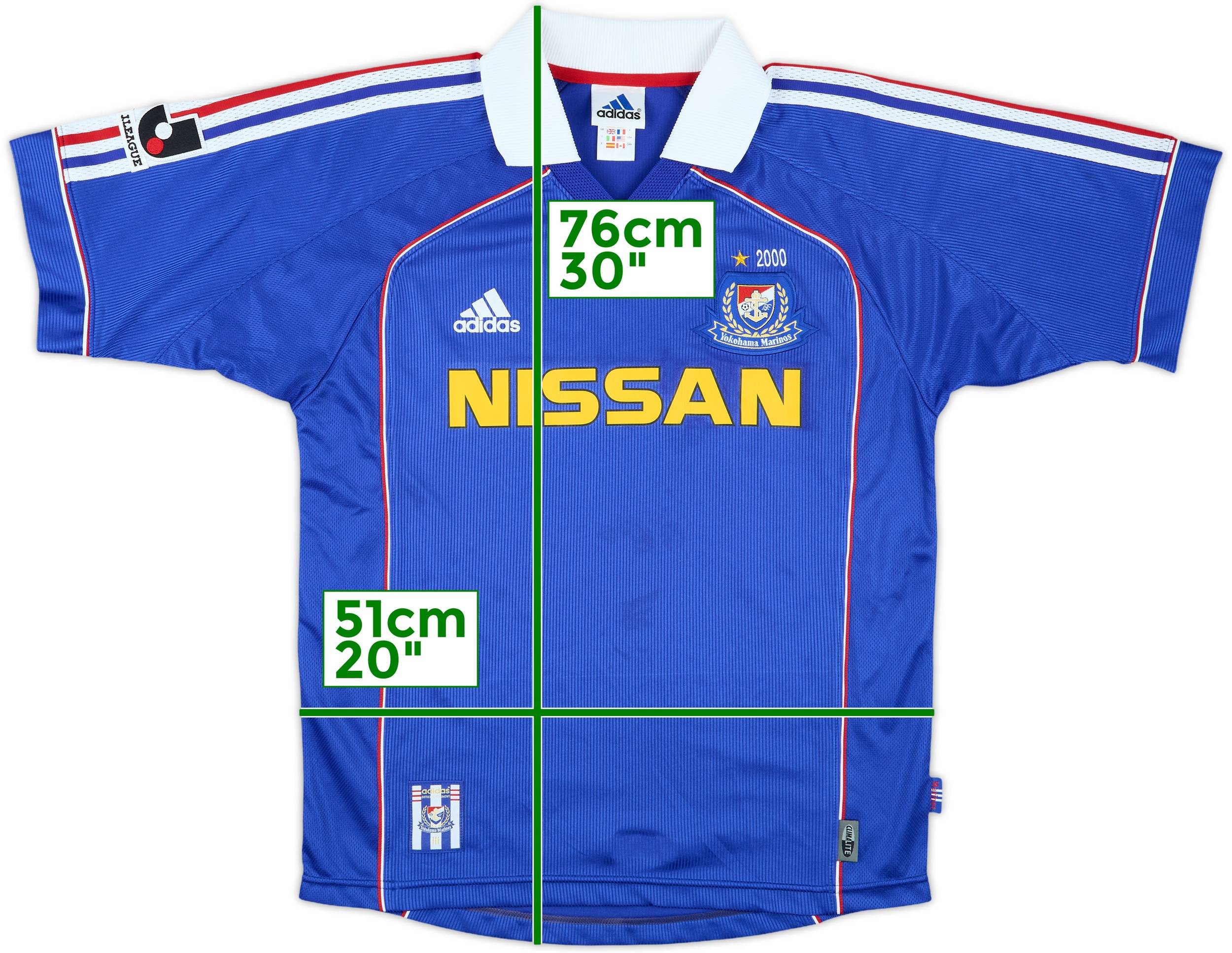 2000 Yokohama Marinos Home Shirt - 9/10 - (M)