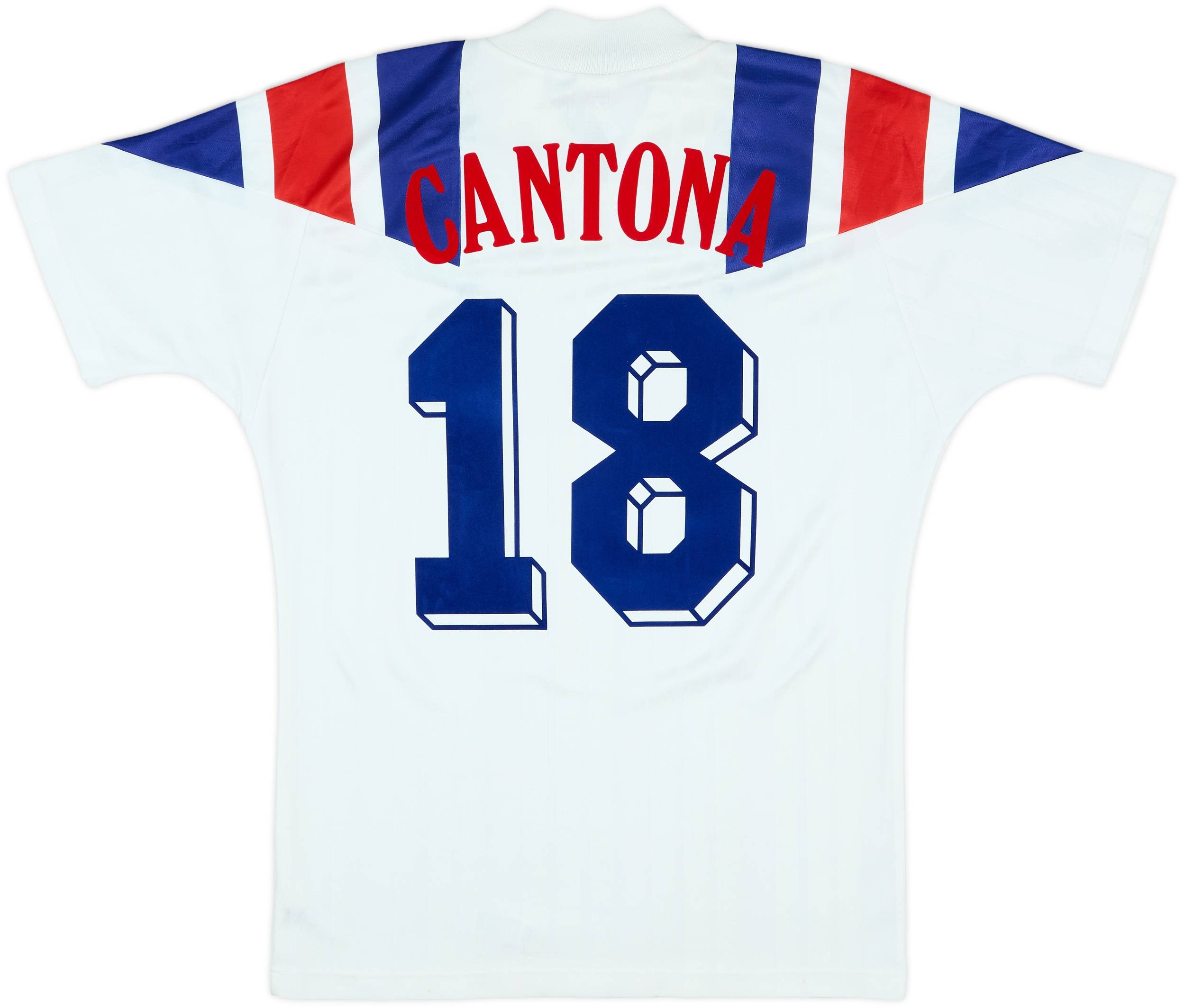 1992-94 France Away Shirt Cantona #18 - 6/10 - (S)