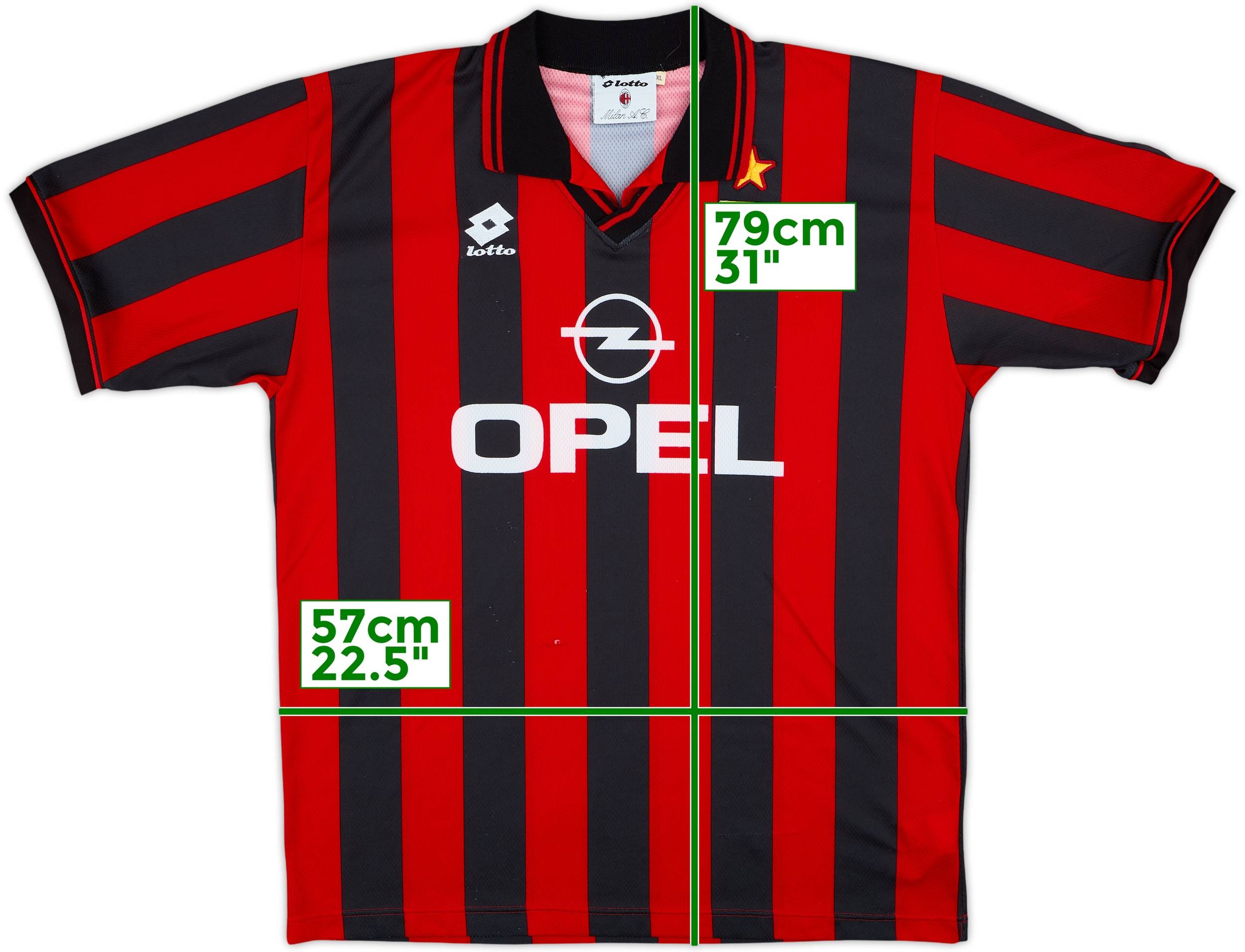 1994-95 AC Milan Home Shirt - 7/10 - (XL)