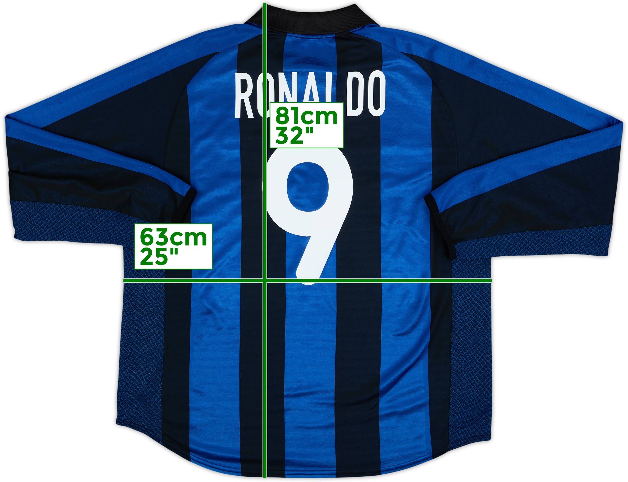 2001-02 Inter Milan Home Shirt Ronaldo #9 - 10/10 - (XL)