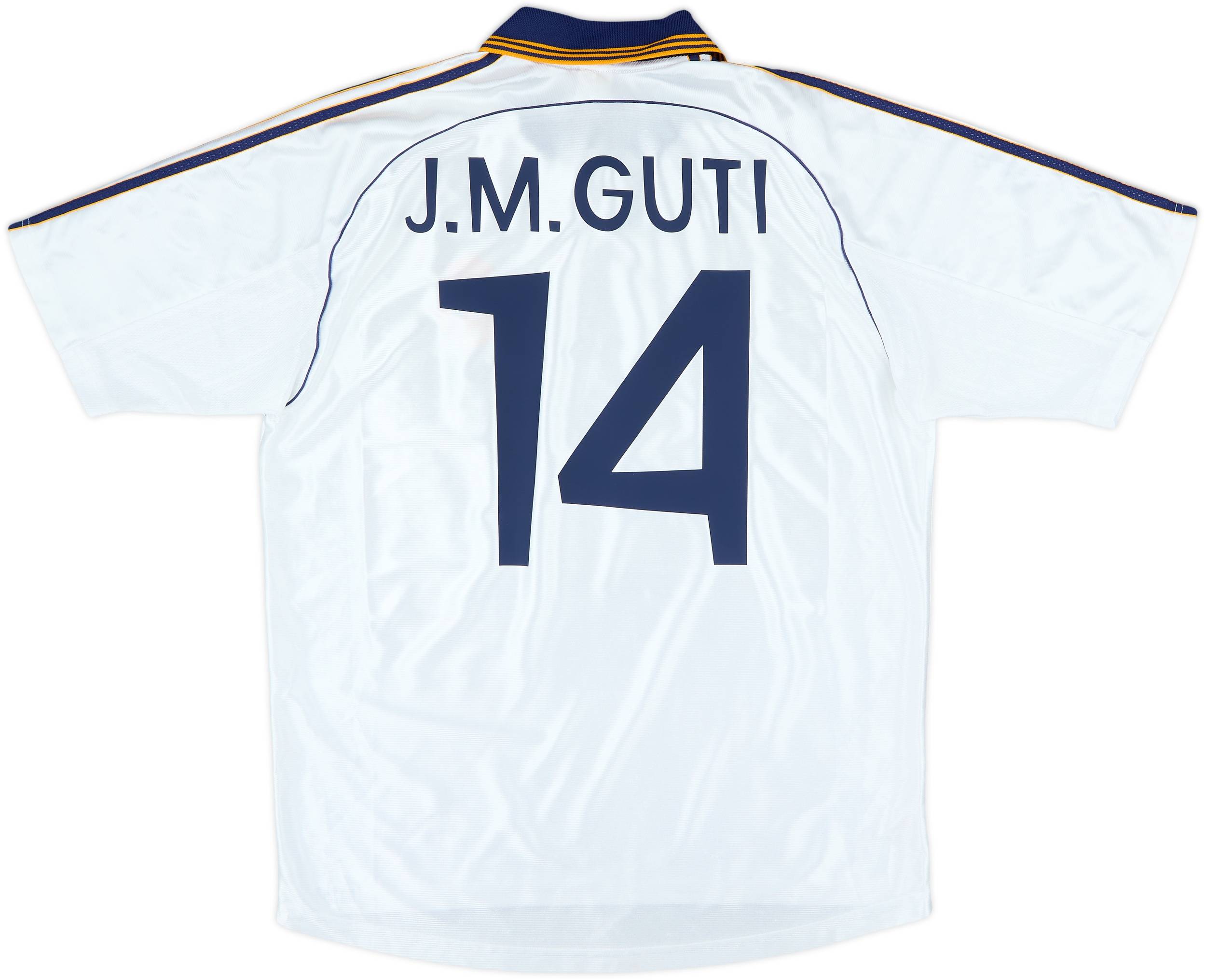 Guti ユニフォーム Real madrid CF 1998-00 Real Madrid Home Shirt J.M.Guti #14 - 9/10 - (L)