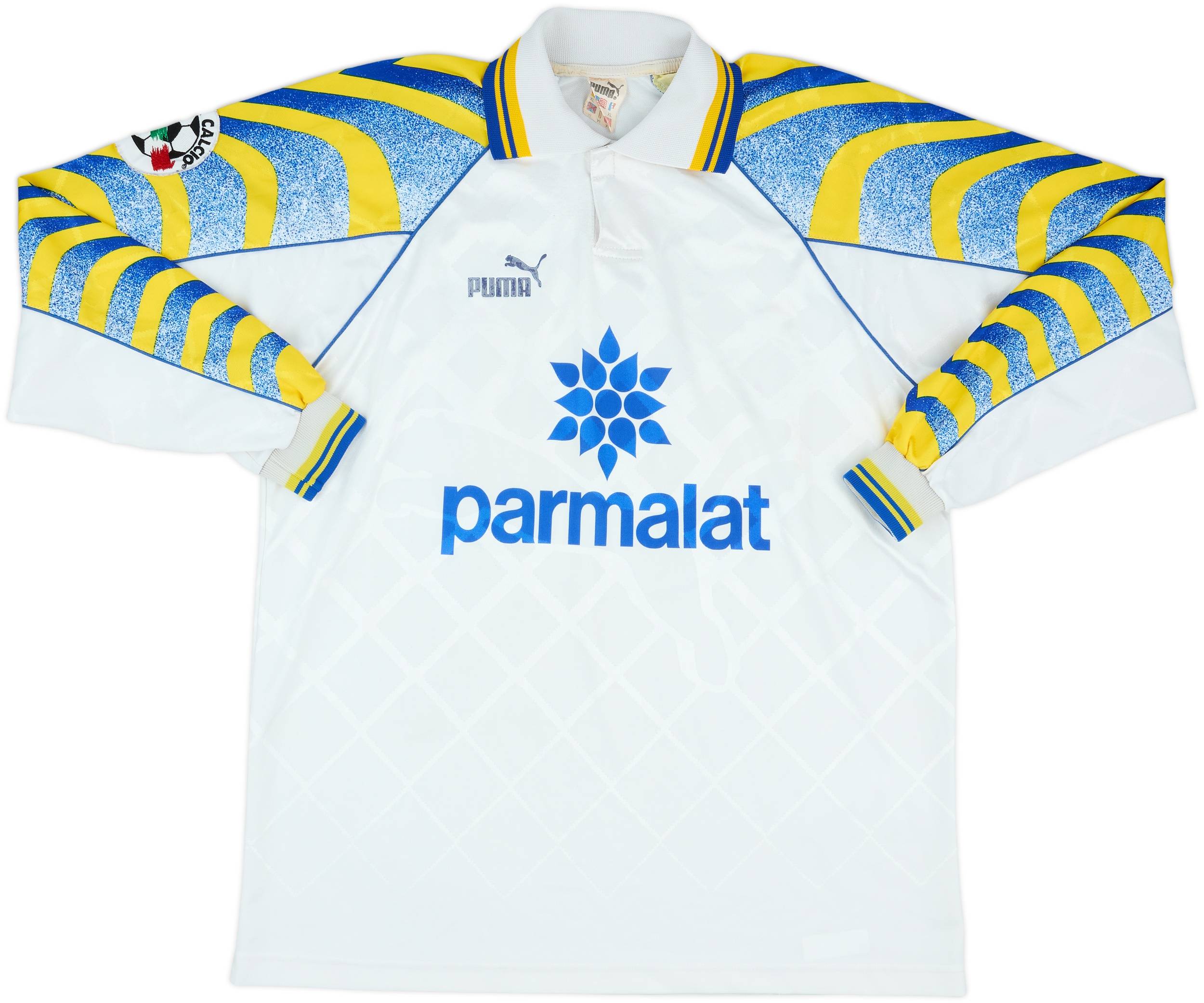 1996-97 Parma Match Issue Home L/S Shirt #14