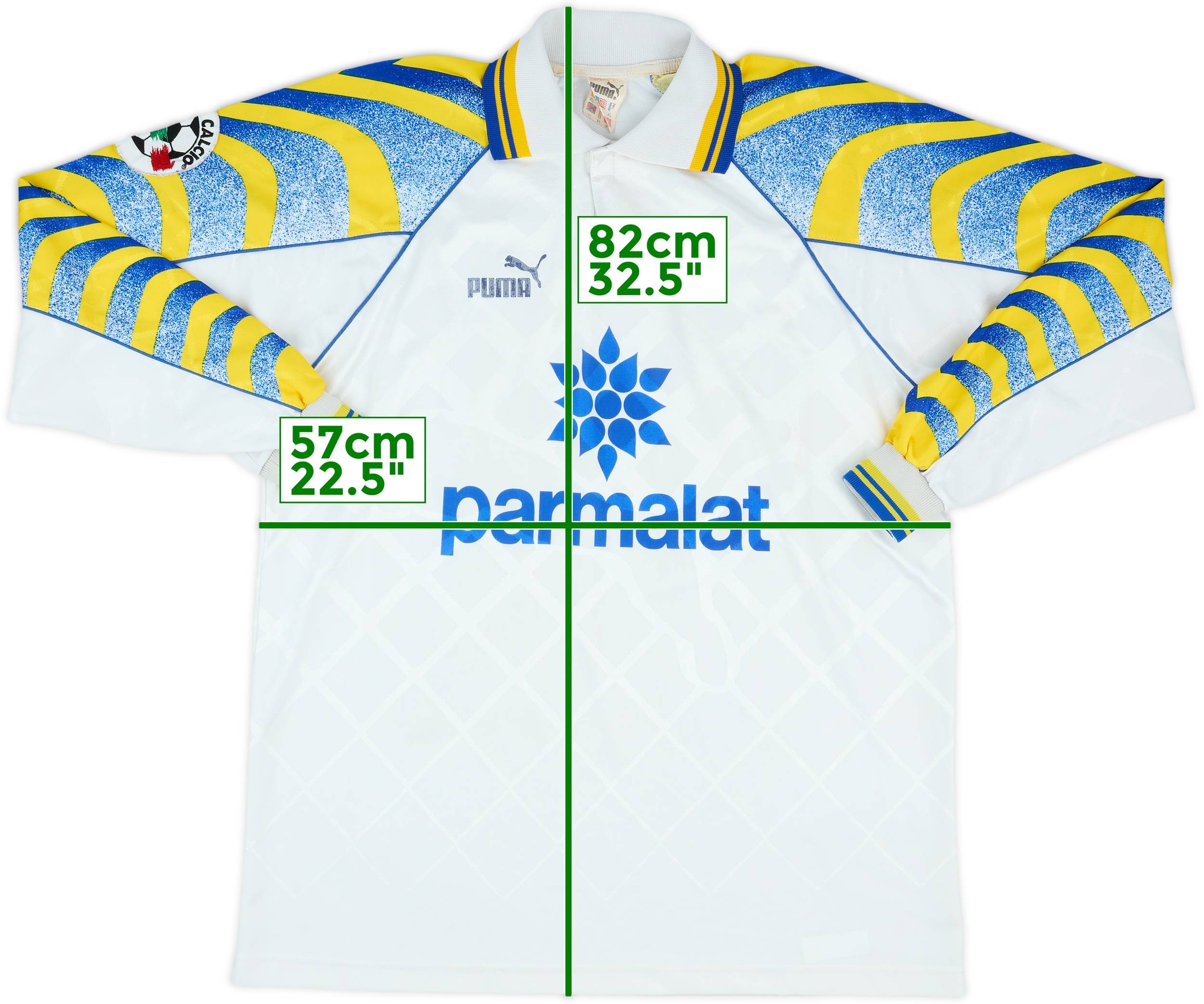 1996-97 Parma Match Issue Home L/S Shirt #14