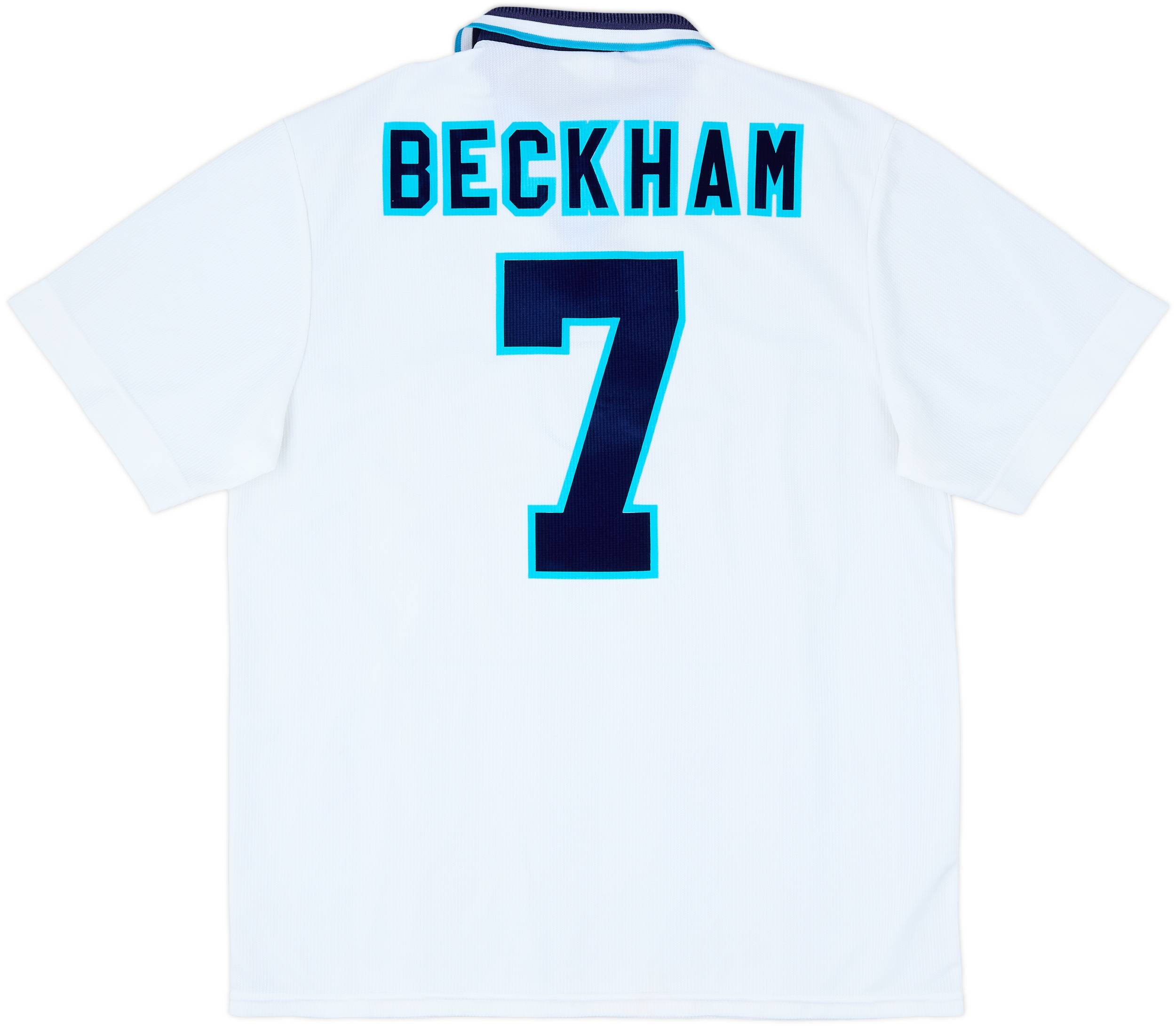 1995-97 England Home Shirt Beckham #7 - 9/10 - (XL)
