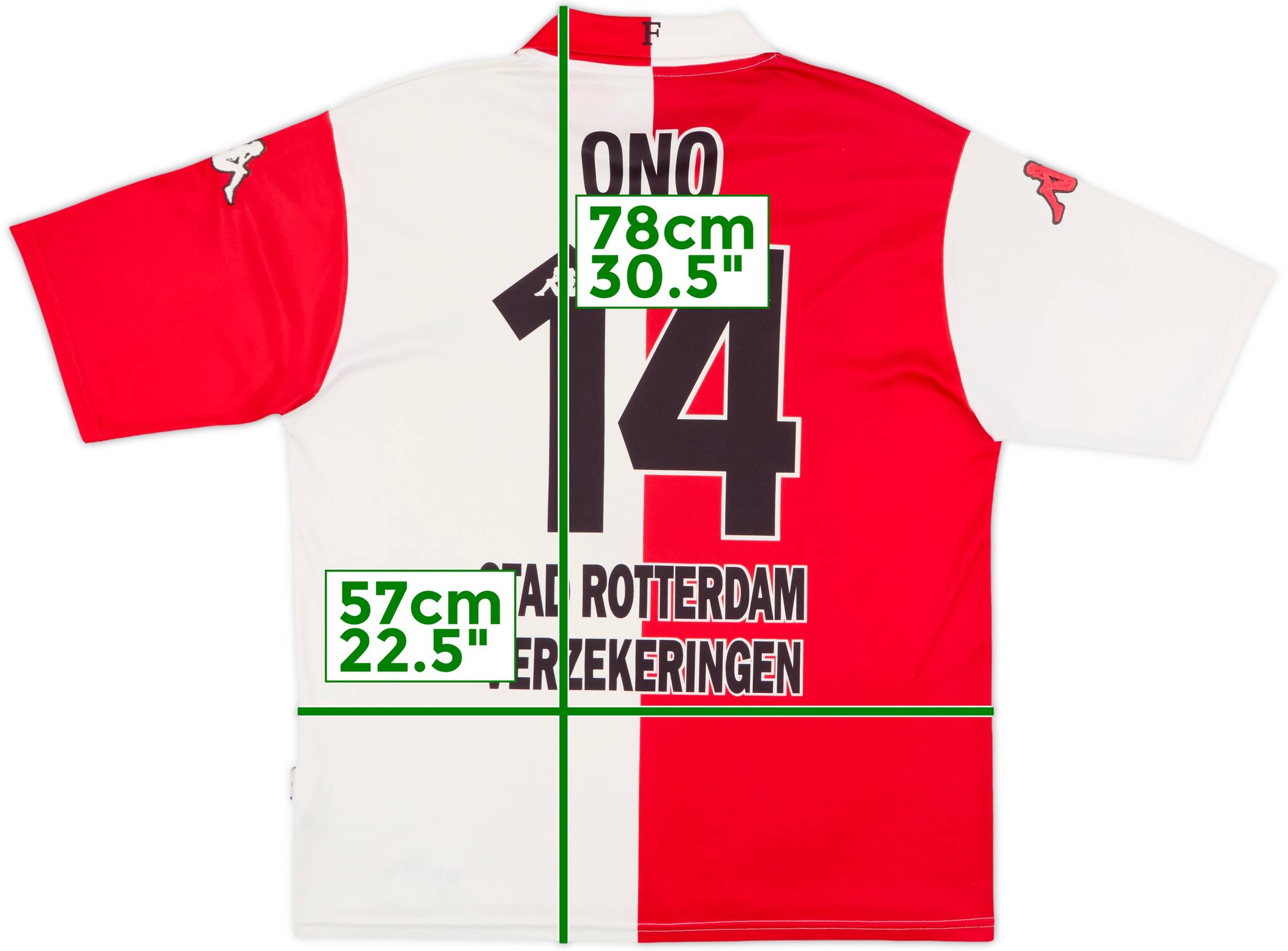 2001-02 Feyenoord Home Shirt Ono #14 - 7/10 - (L)