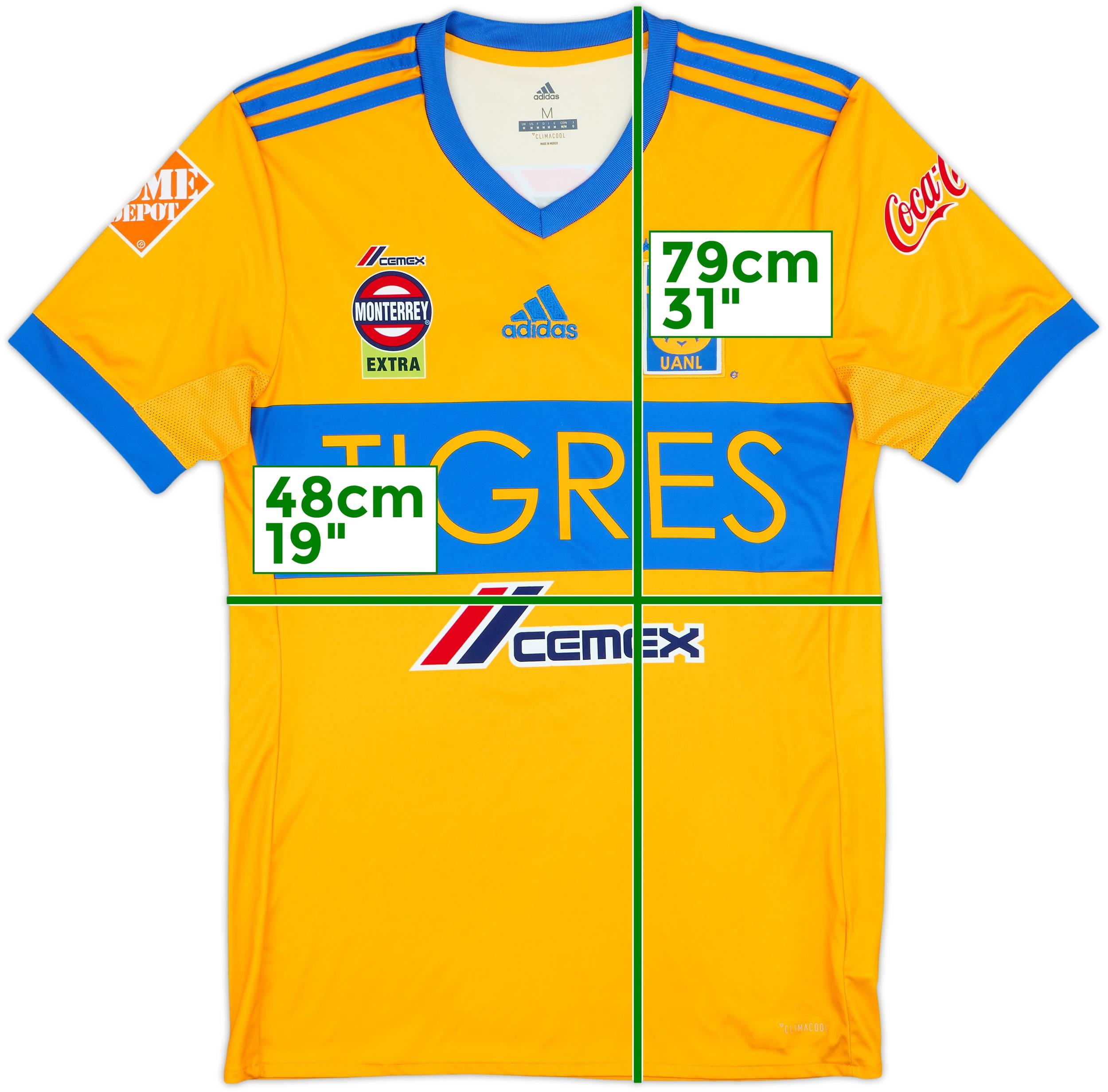 2017-18 Tigres UANL Home Shirt - 8/10 - (M)