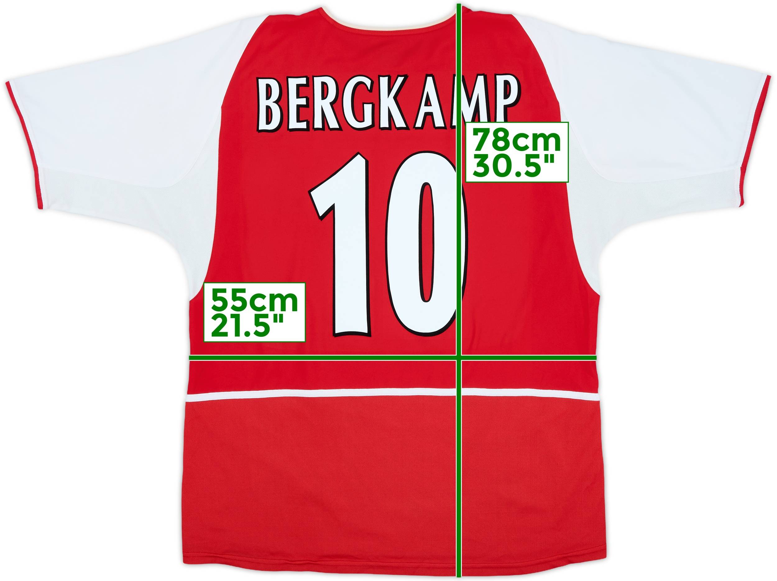 2002-04 Arsenal Home Shirt Bergkamp #10 - 8/10 - (L)