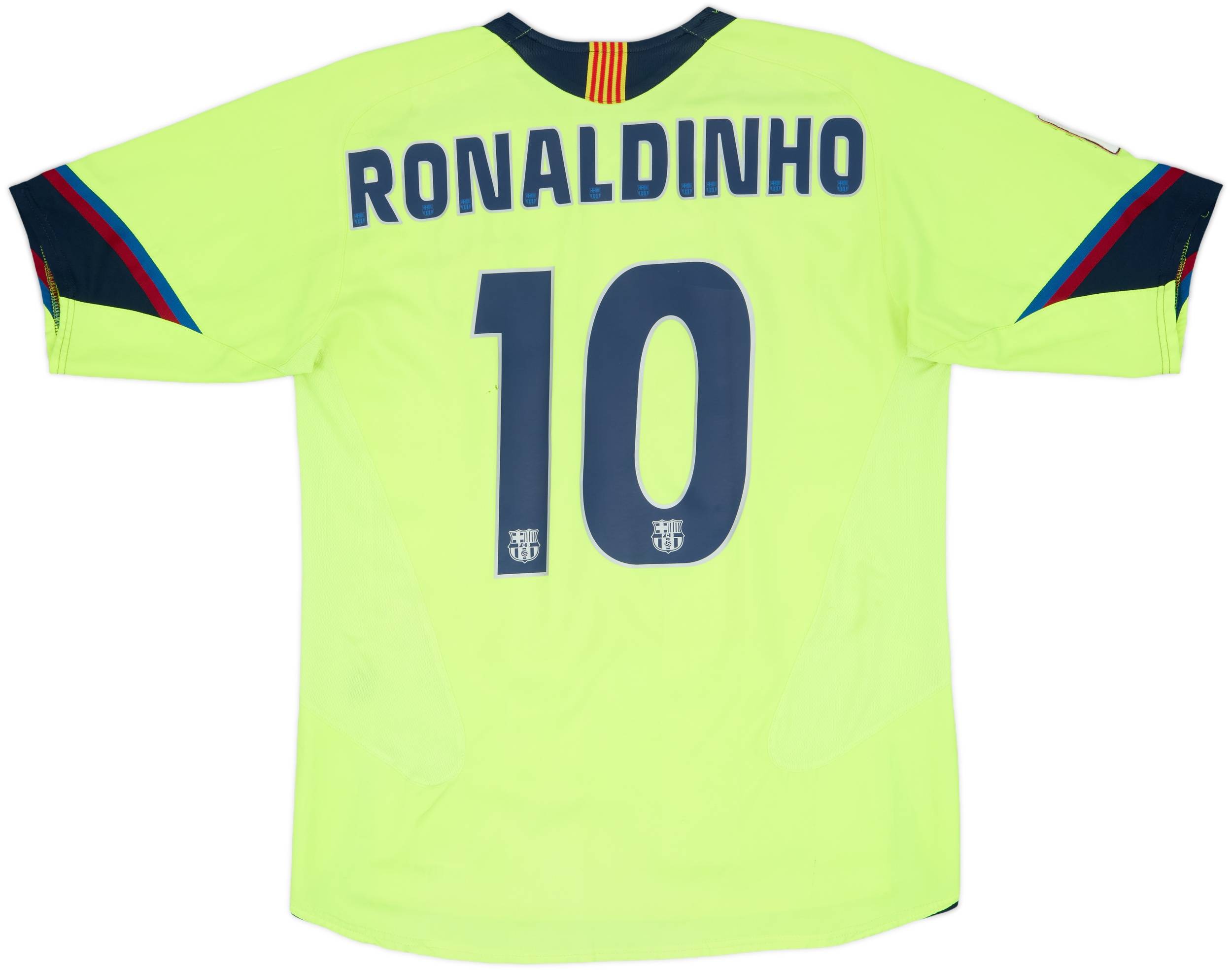 ウェア 2005-06  10 RONALDINHO 2005-06 Barcelona Away Shirt Ronaldinho #10 - 5/10 - (M)