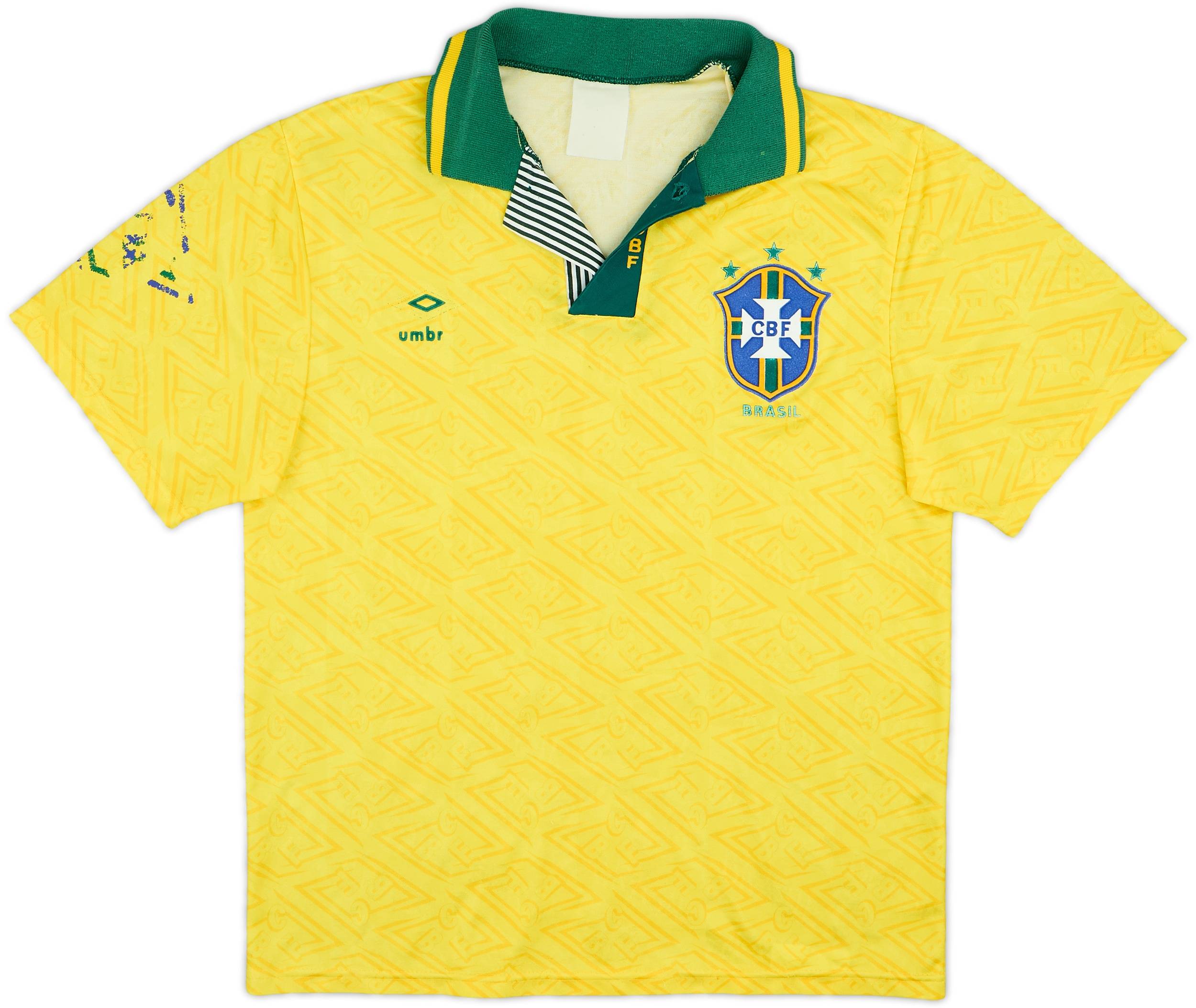 1991-93 Brazil Home Shirt - 4/10 - (S)