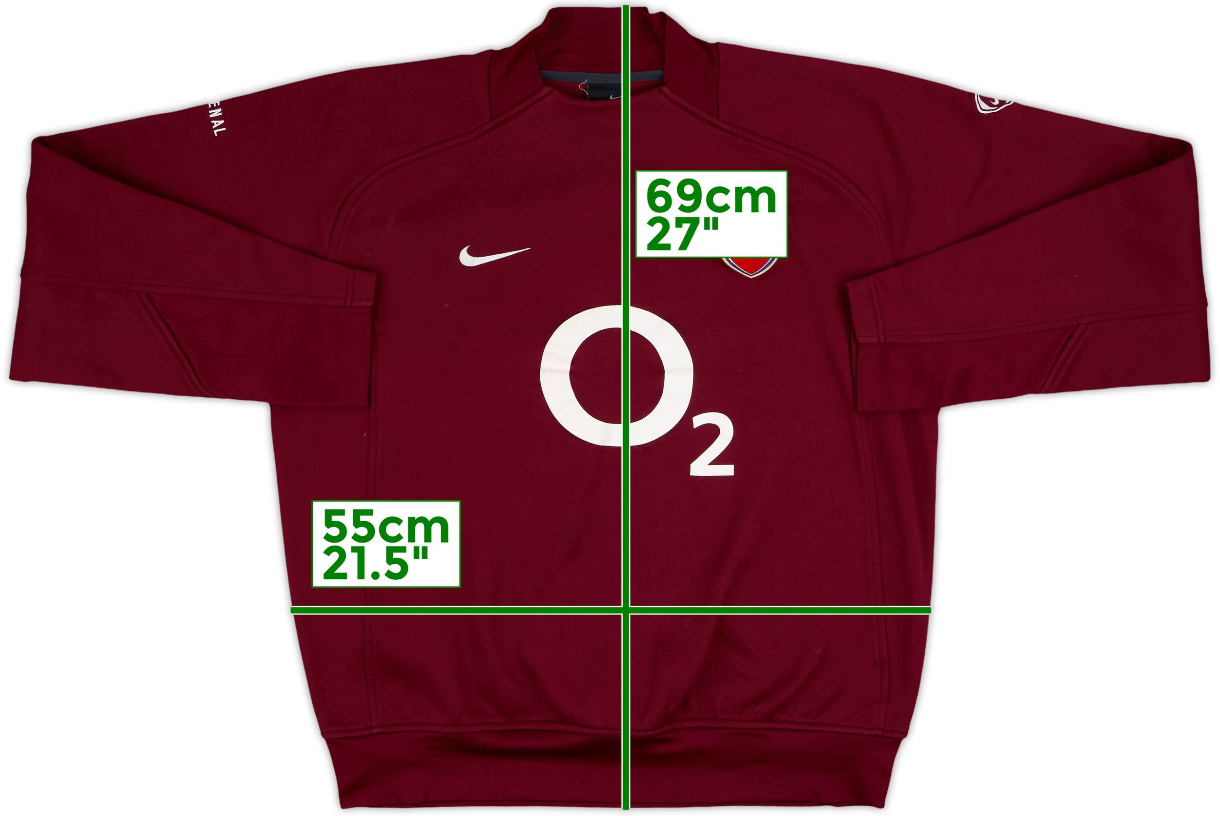 2005-06 Arsenal Nike Sweat Top - 8/10 - (L)
