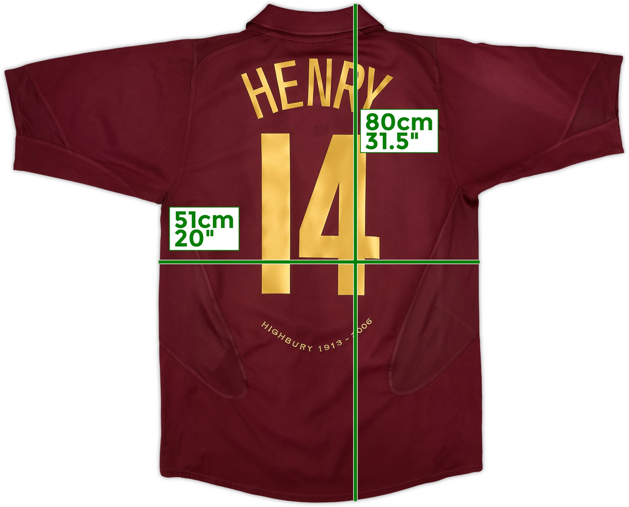 2005-06 Arsenal Home Shirt Henry #14 - 7/10 - (M)