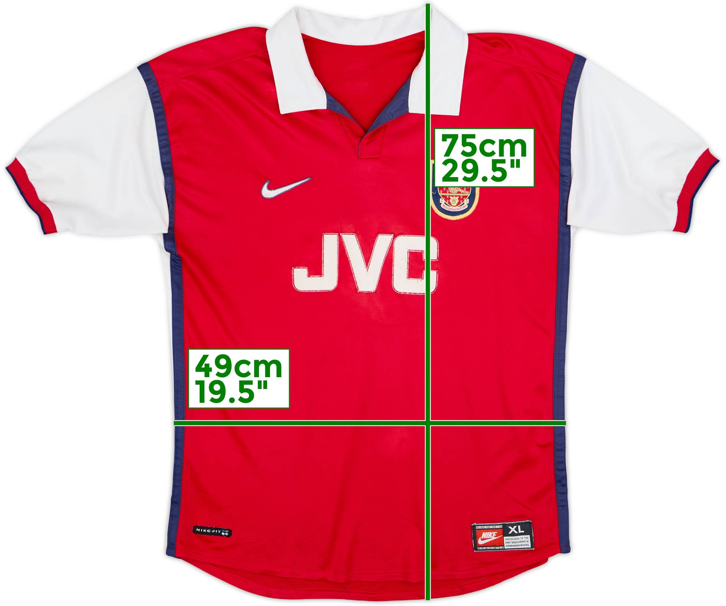 1998-99 Arsenal Home Shirt - 4/10 - (XL)