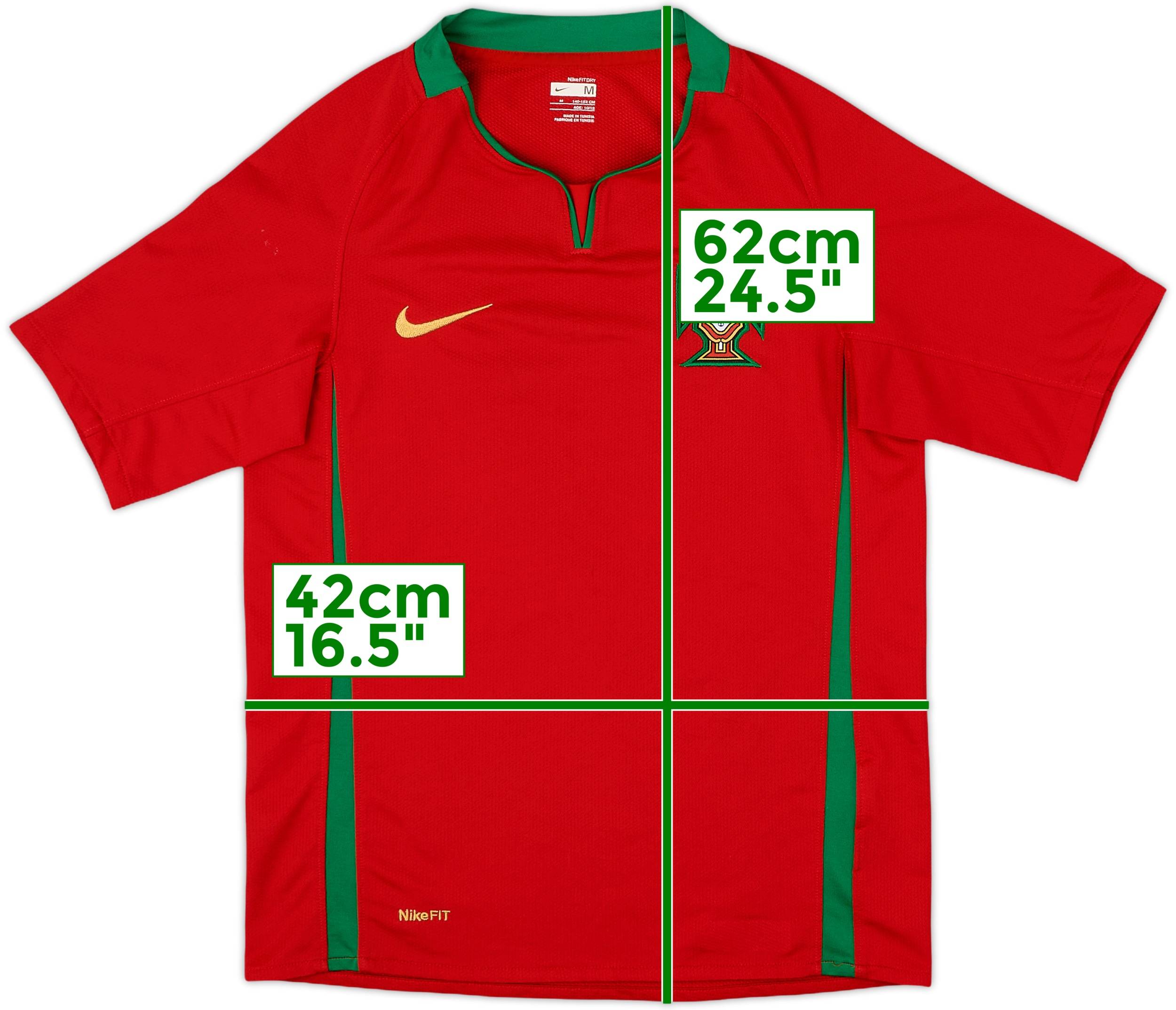 NIKE ポルトガル代表　限定ユニホーム　ユーロ2008 US Ｌサイズ未開封品 2008-10 Portugal Home Shirt - 9/10 - (L.Boys)
