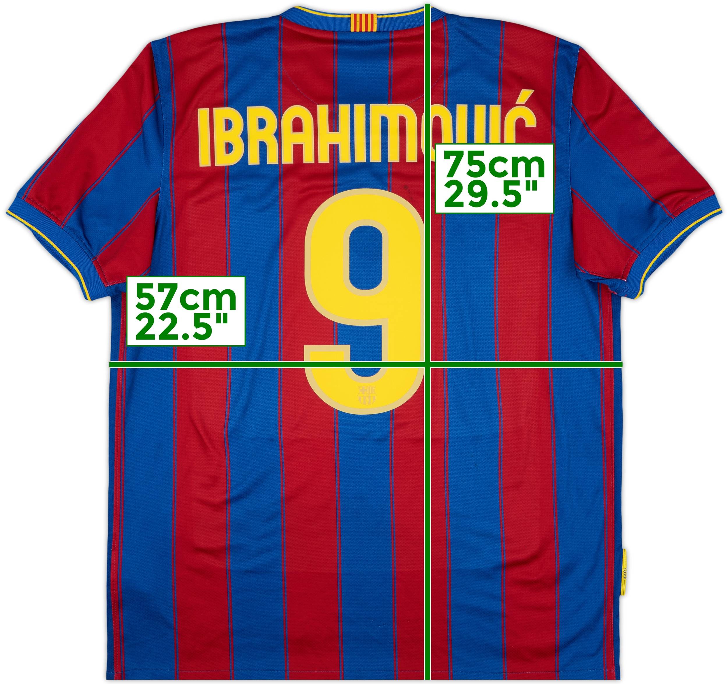 2009-10 Barcelona Home Shirt Ibrahimovic #9 - 6/10 - (L)