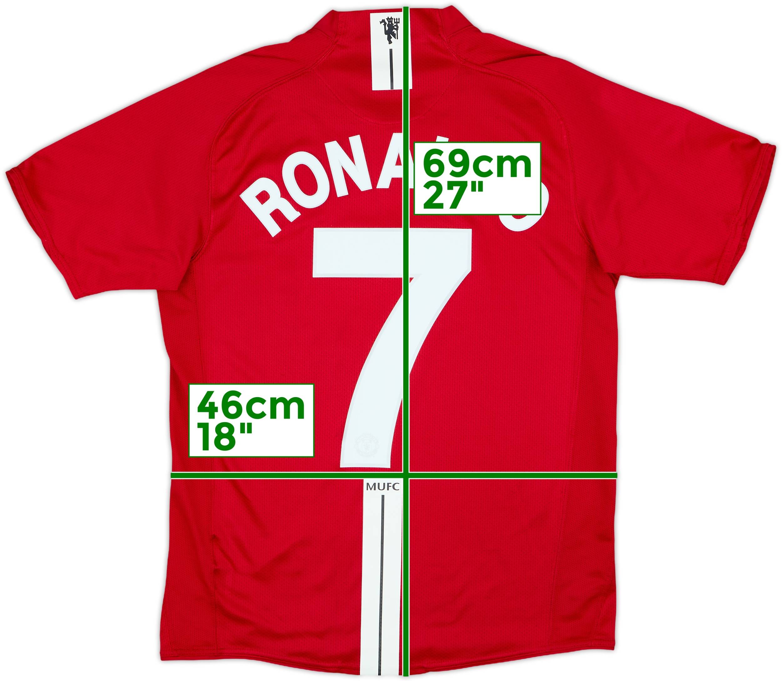 2007-09 Manchester United Home Shirt Ronaldo #7 - 6/10 - (S)