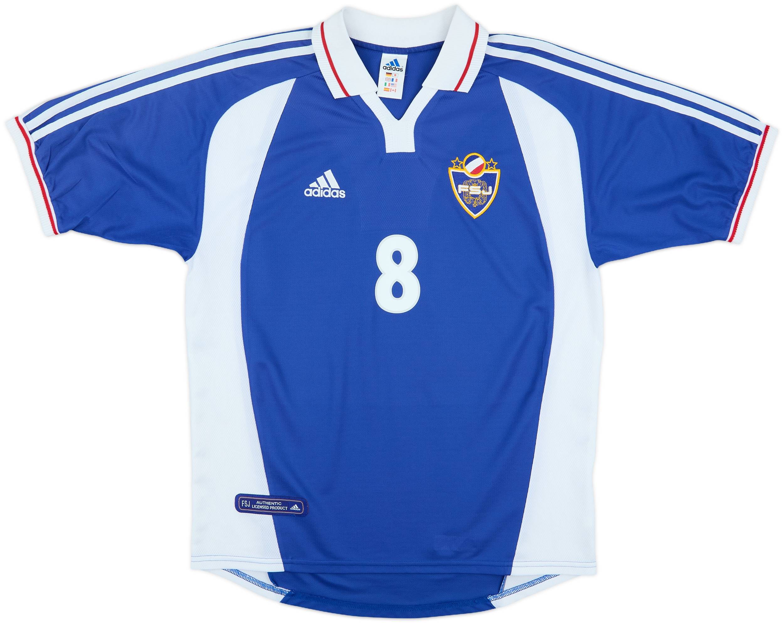 2000-01 Yugoslavia Home Shirt Mijatovic #8 - 10/10 - (M)